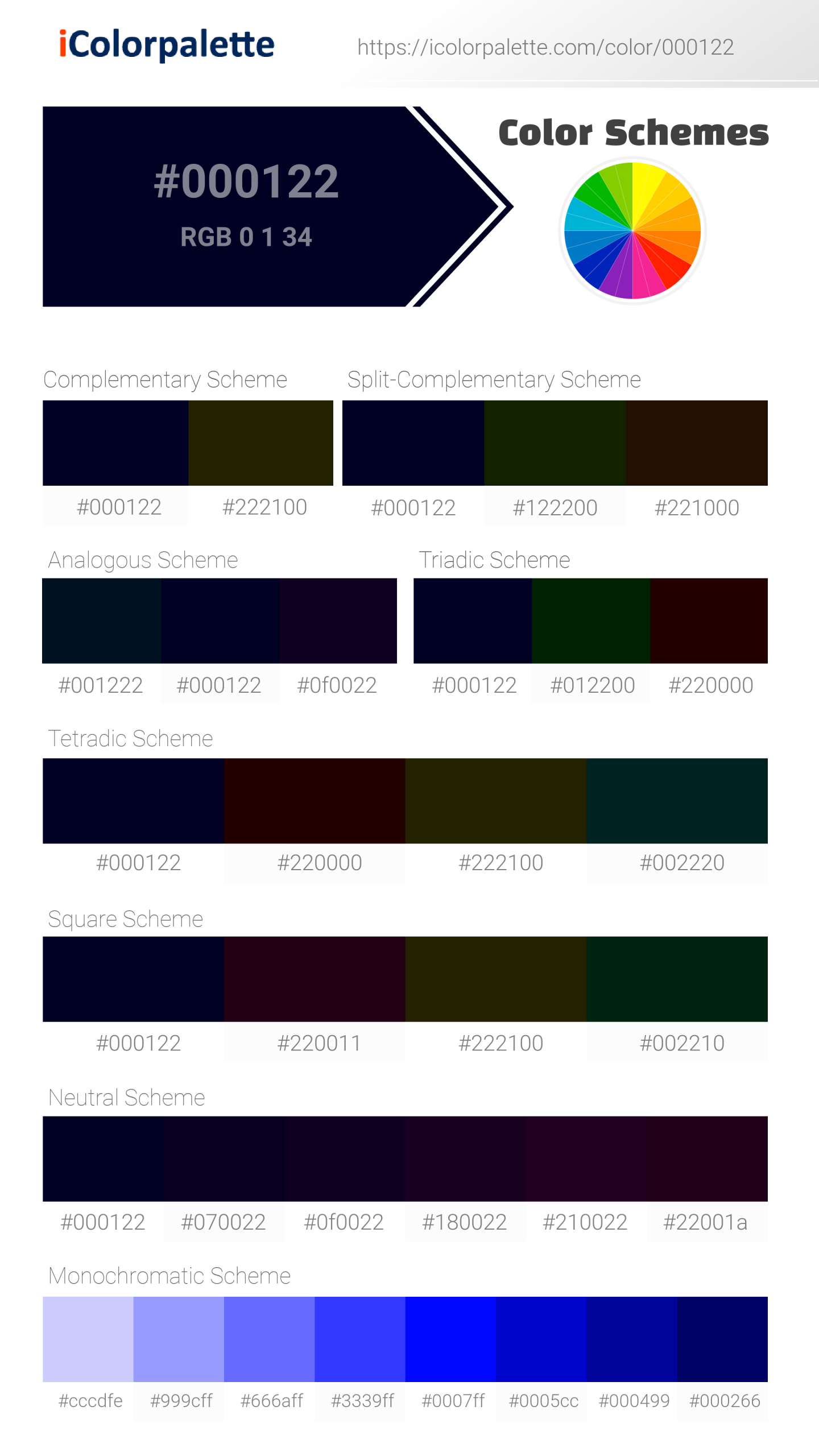 Hadopelagic Water ( similar ) Color | 000122 information | Hsl | Rgb ...