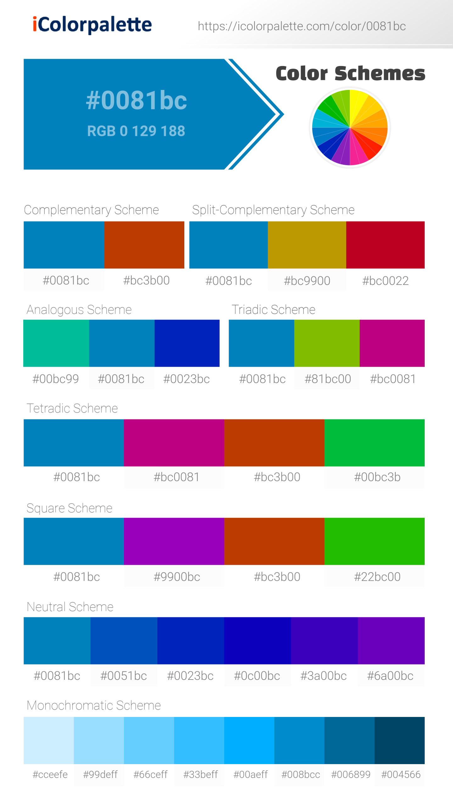Pantone 18-4440 Tpx Cloisonné Color | Hex color Code #0081BC