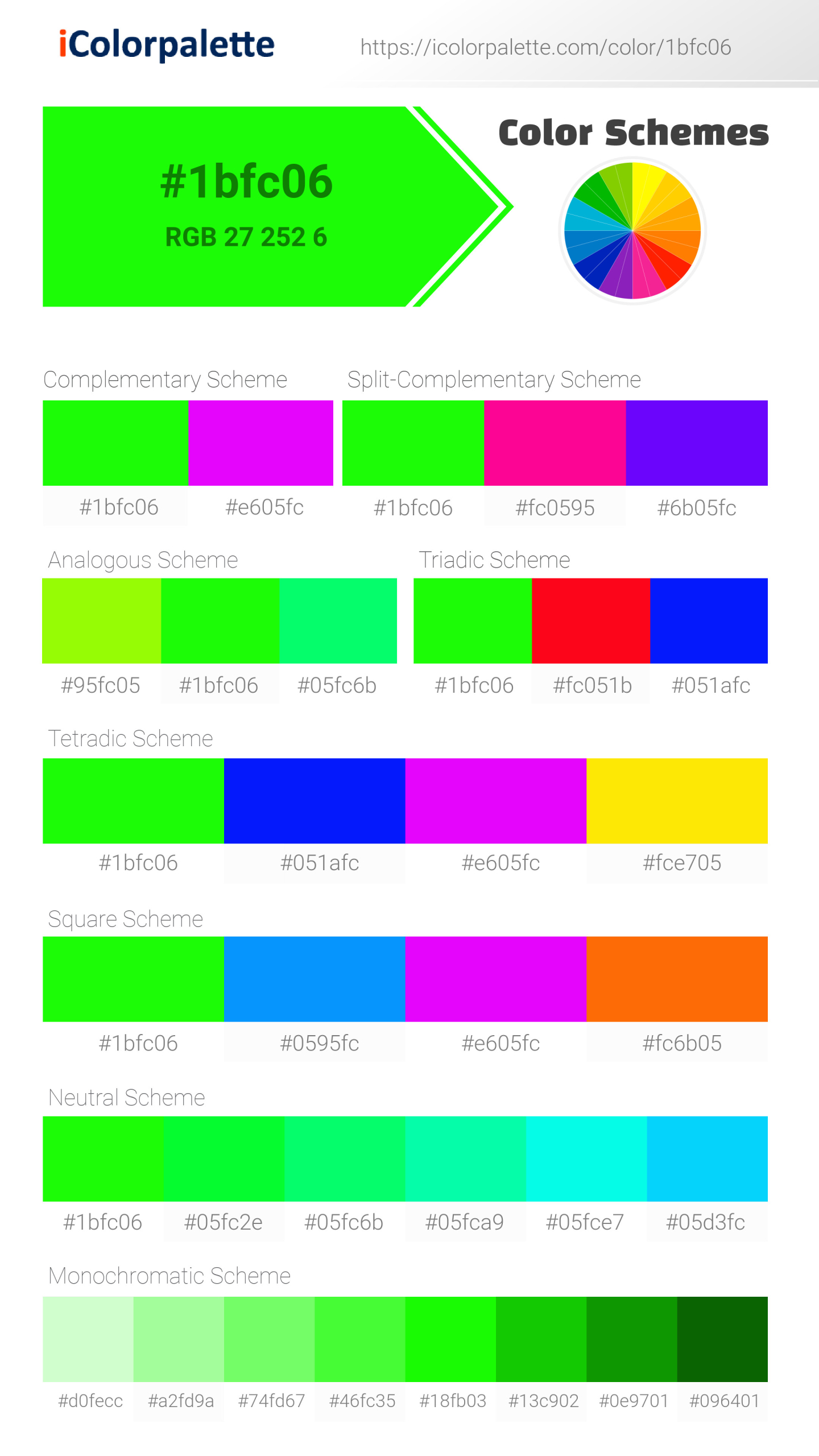 Highlighter Green information Hsl Rgb Pantone