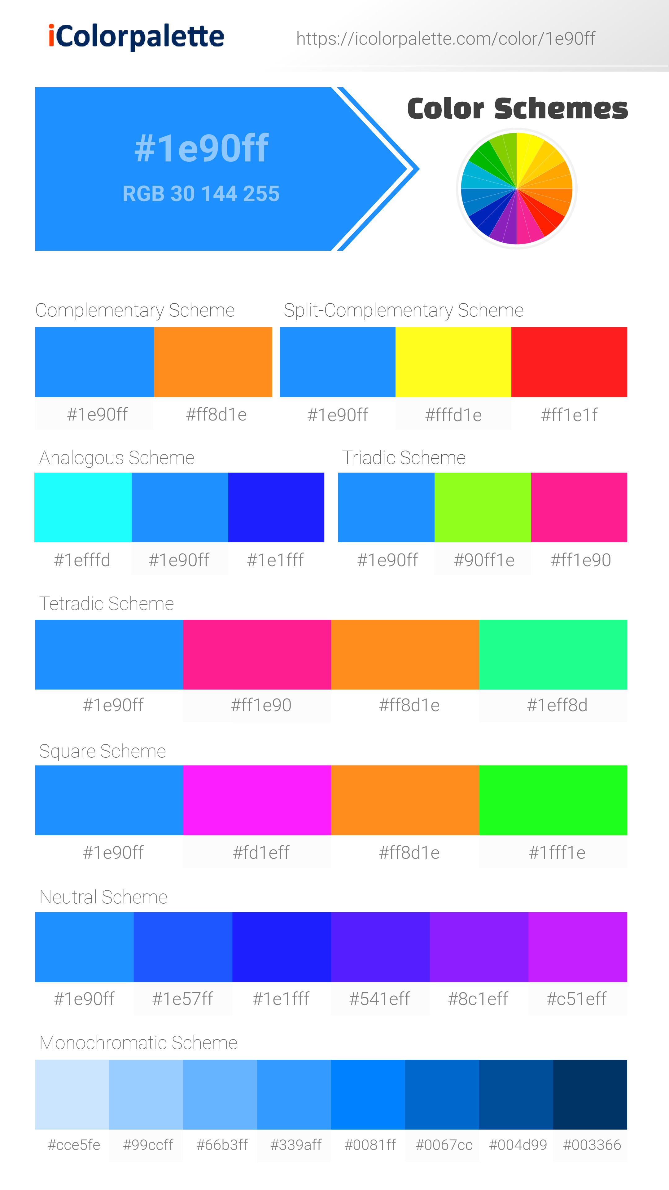 144 Shades of Blue Color With Names, Hex, RGB, CMYK Codes - Color Meanings