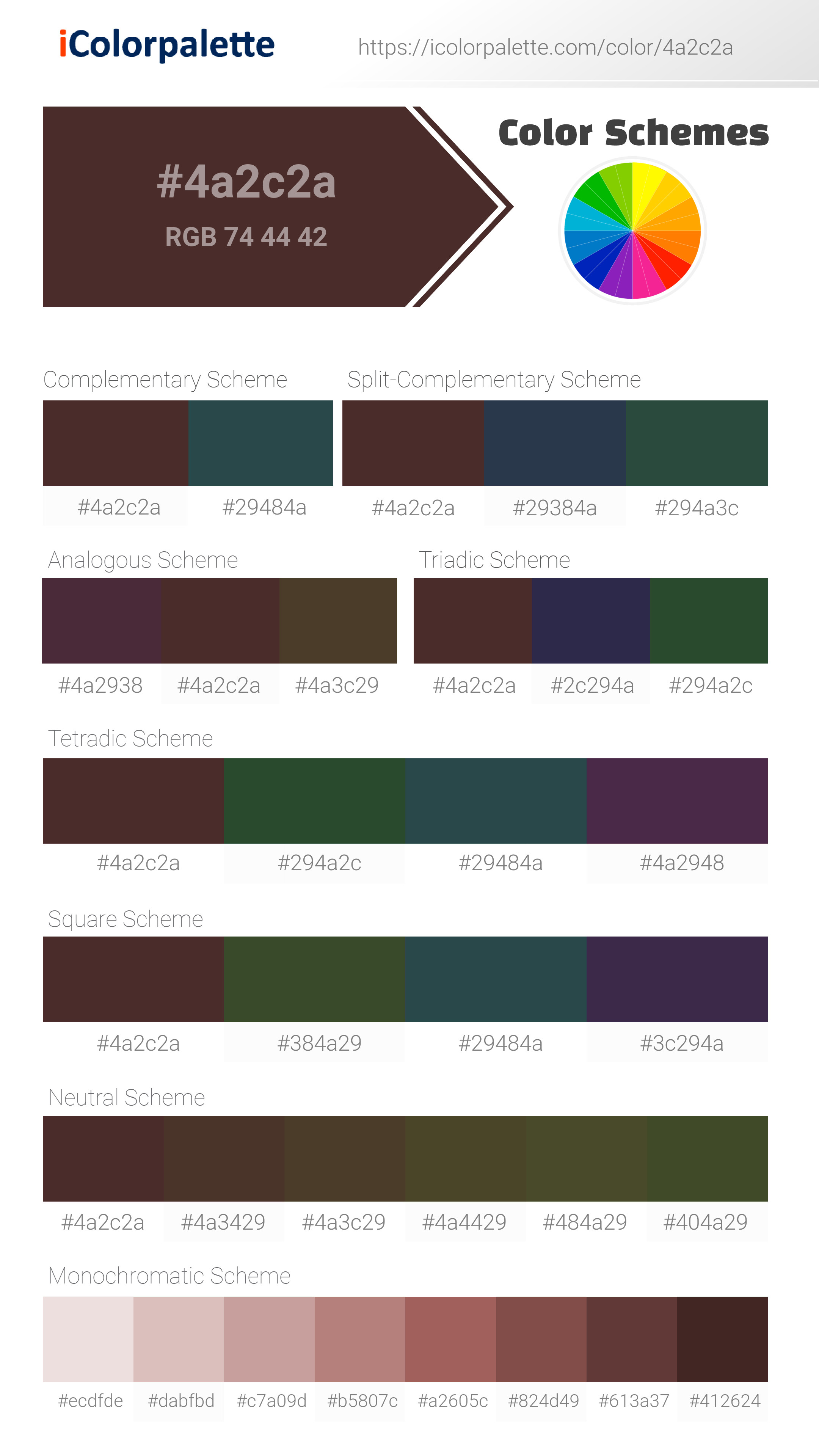 Espresso Brown Color Codes - The Hex, RGB and CMYK Values That You