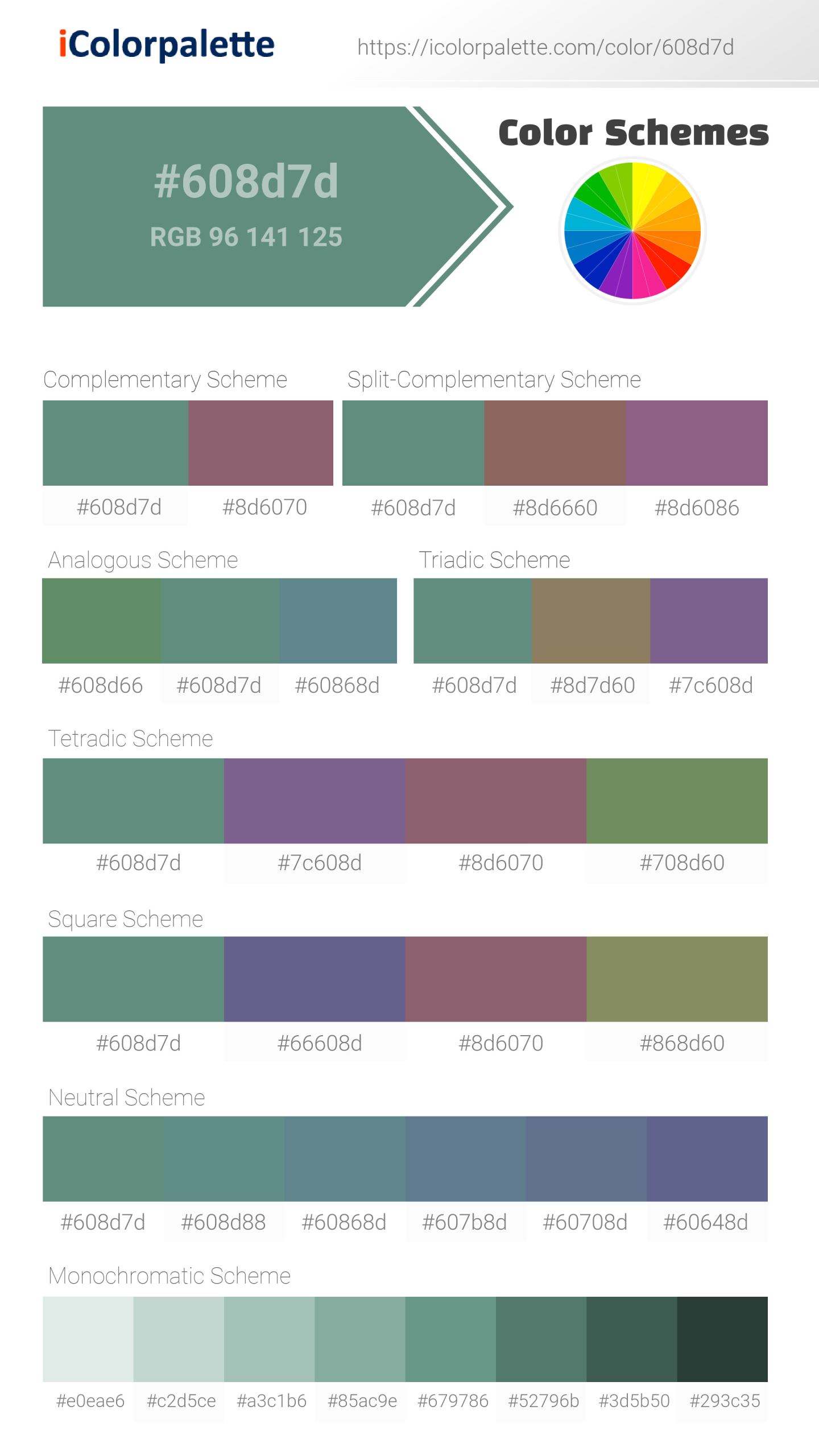 Pantone P 132-3 U Color | Hex color Code #608D7D information