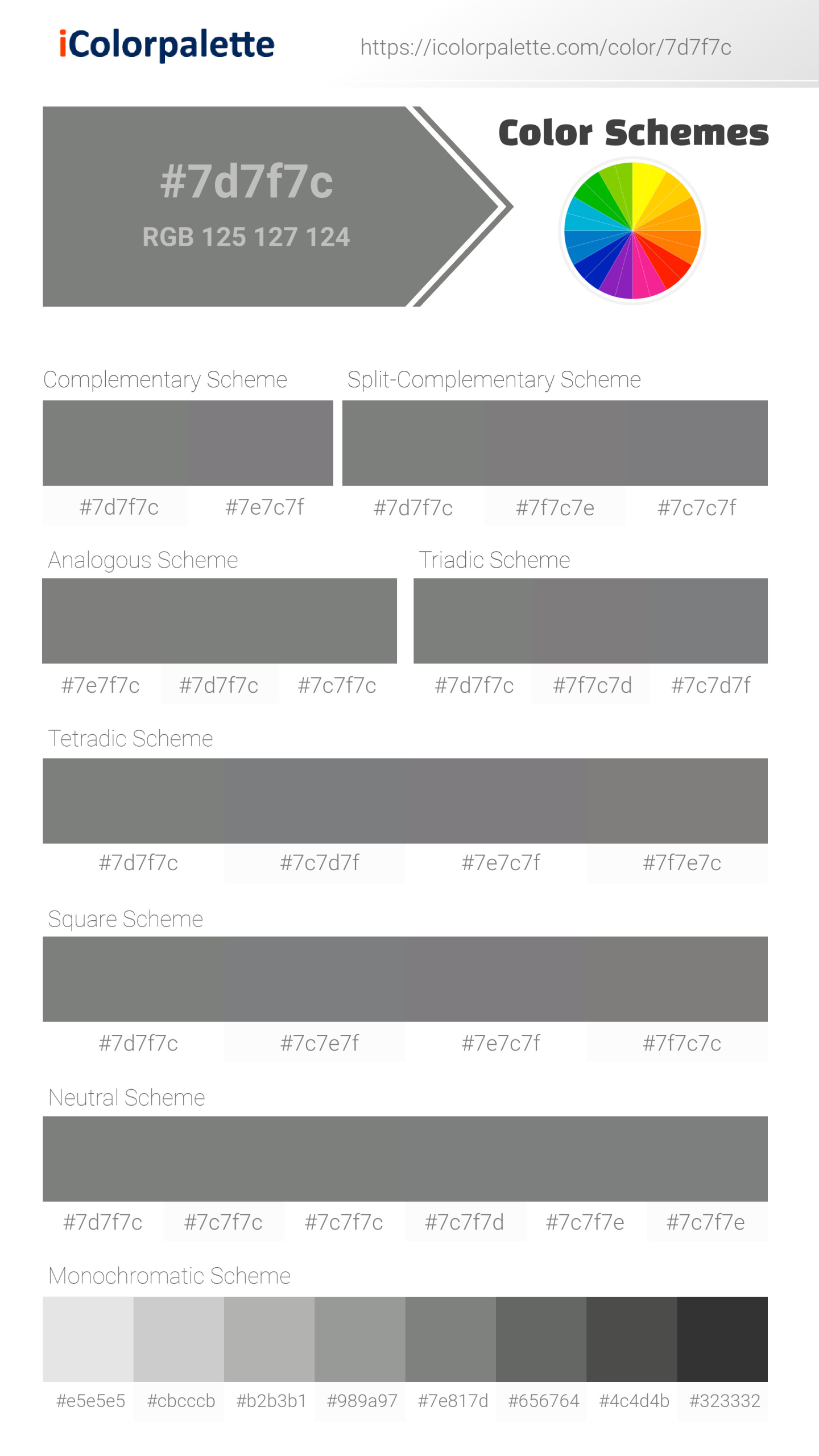 Medium Grey information, Hsl, Rgb