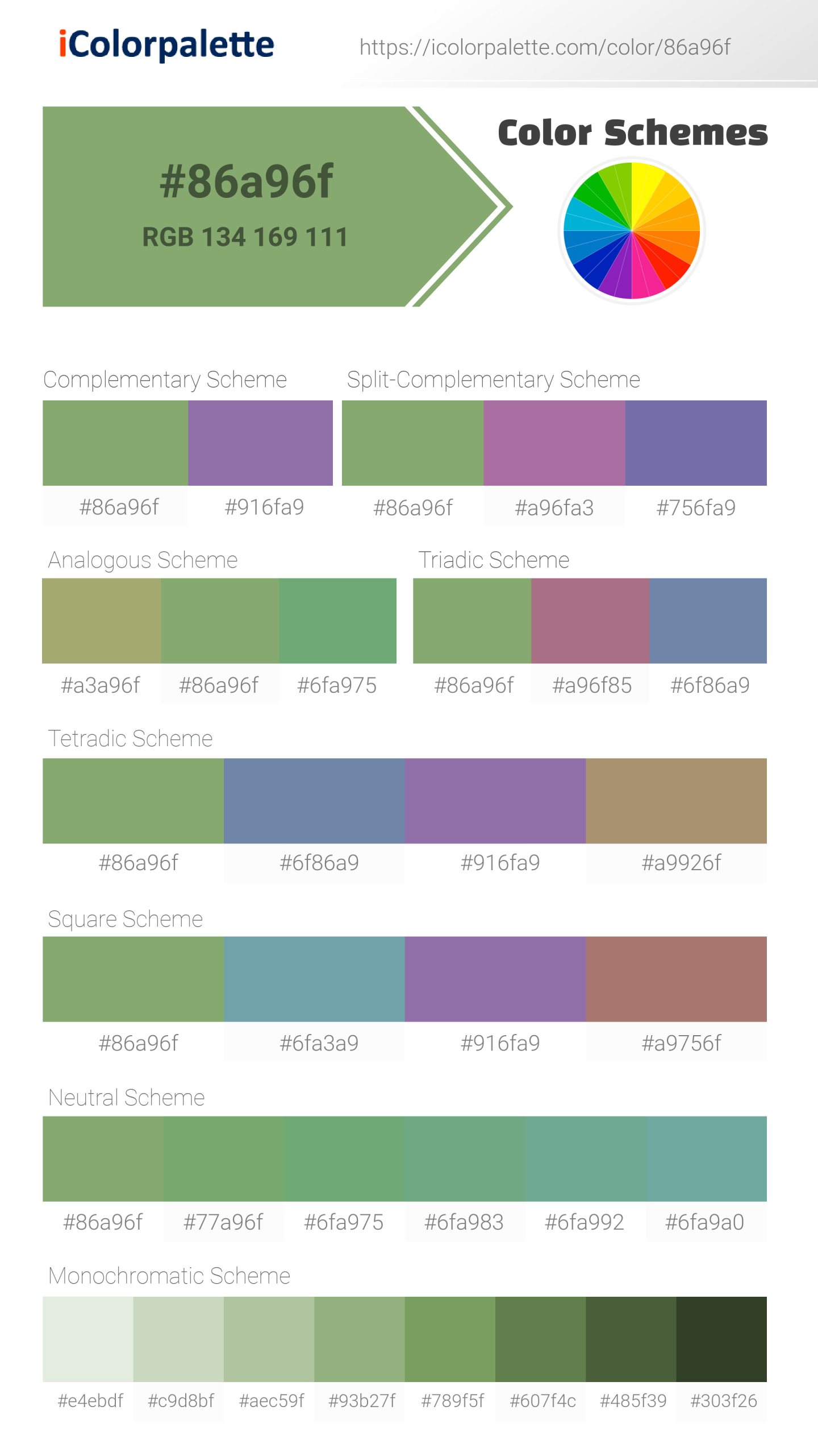 Pantone 156428 Tcx Green Tea Color Hex color Code 86A96F information Hsl Rgb Pantone