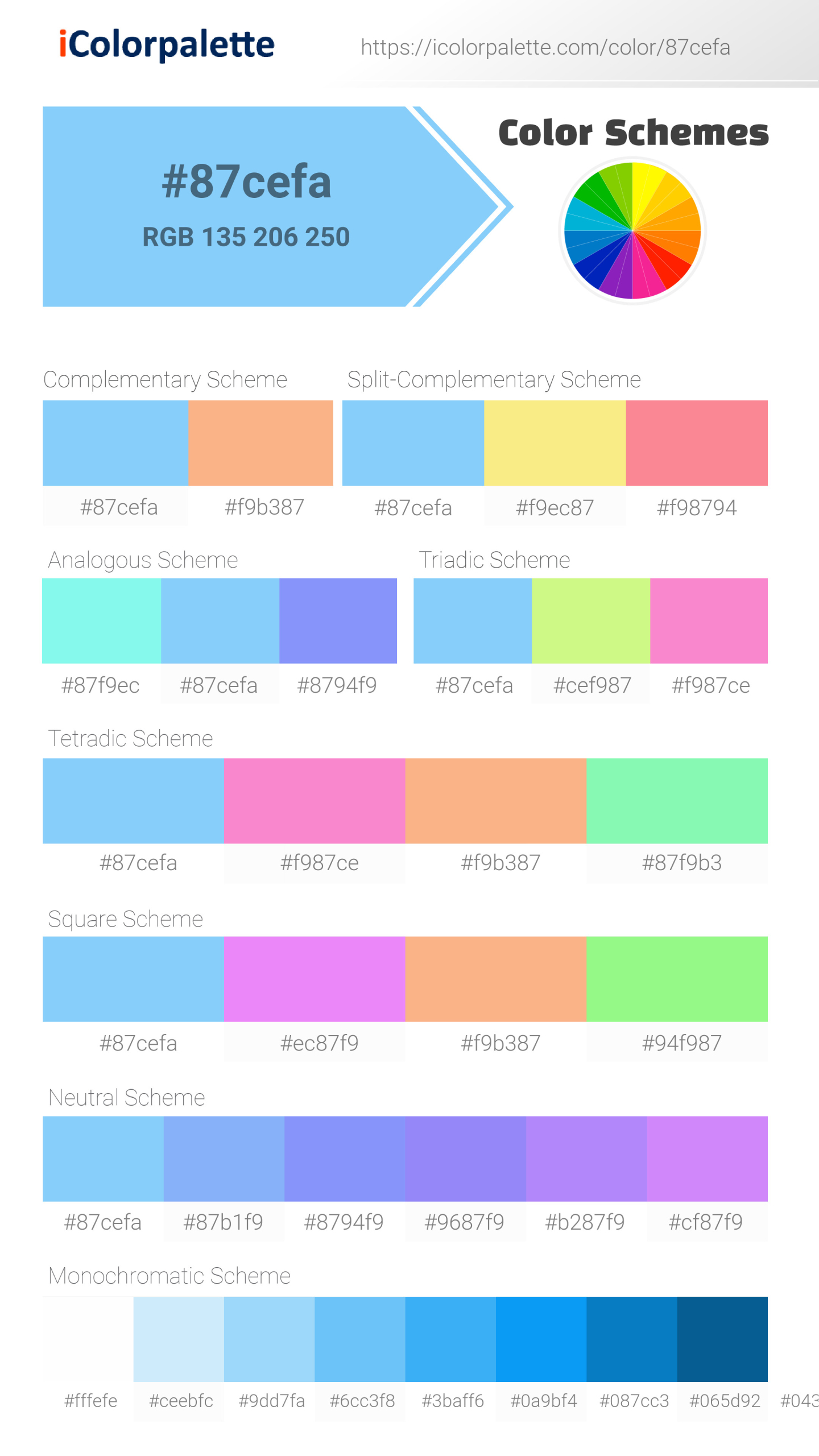 Light Sky Blue Information Hsl Rgb Pantone