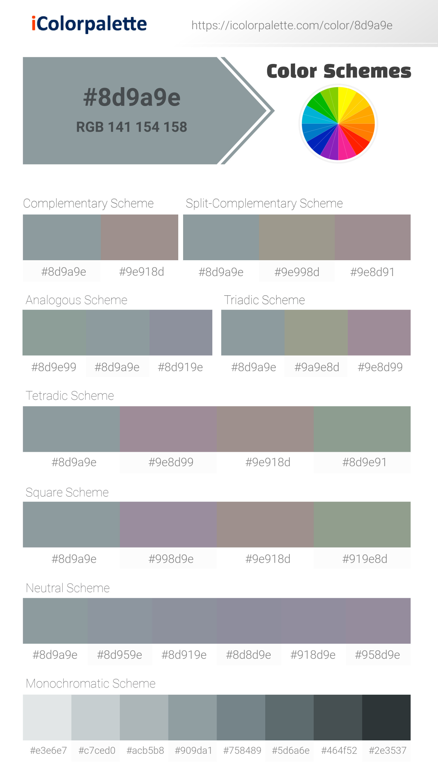 Grey Flannel information Hsl Rgb Pantone