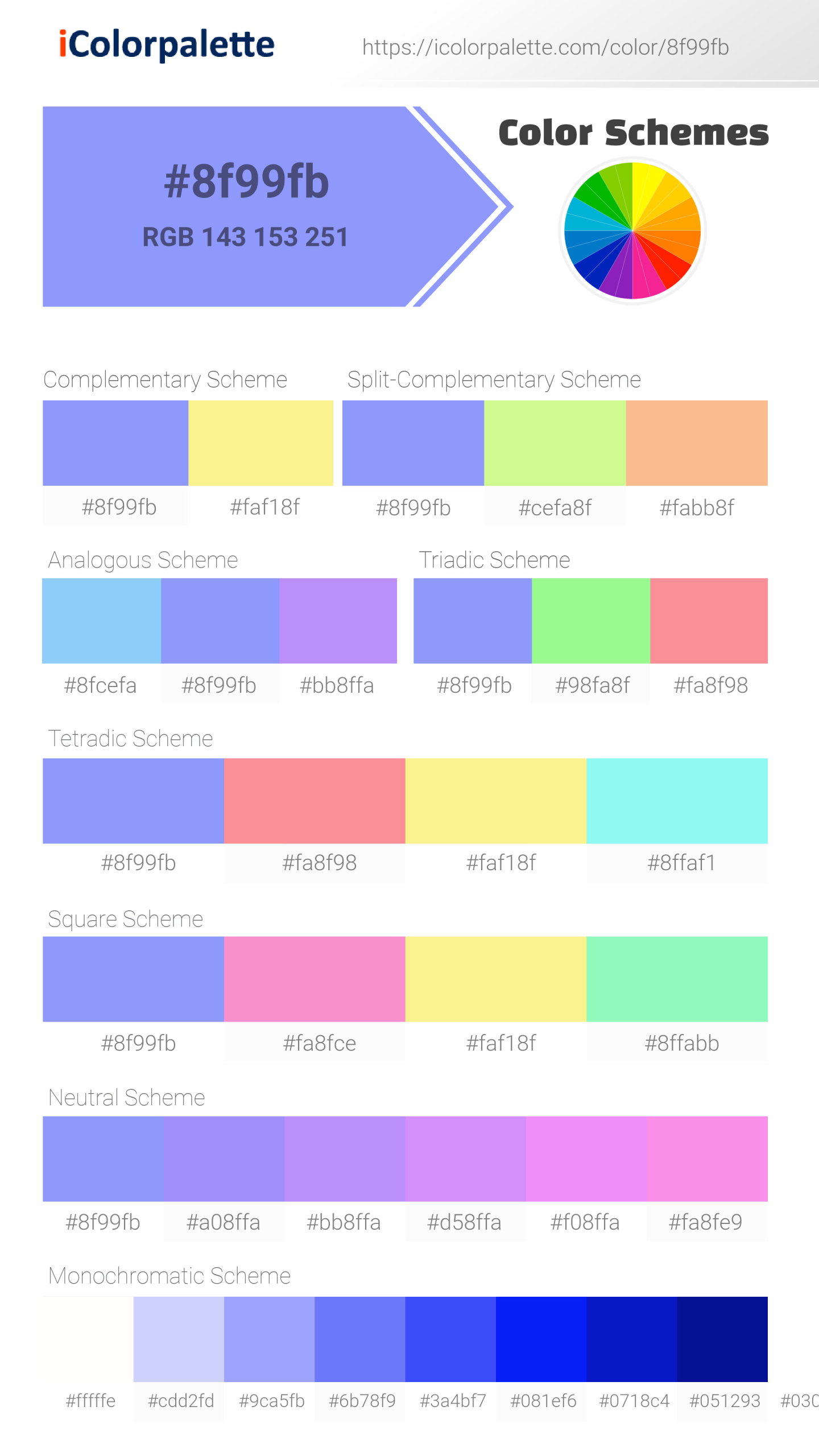 What Color Shoes To Wear With Periwinkle Blue Dress? A complete guide for 2023 10 8f99fb colorschemes icolorpalette