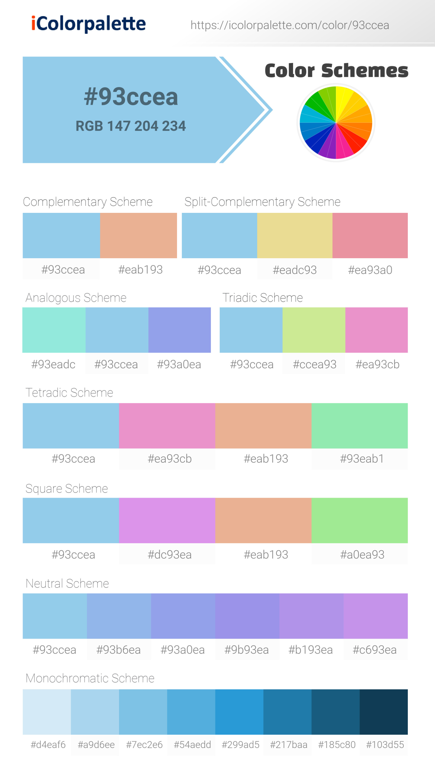 24 Shades of Blue Color Palette –