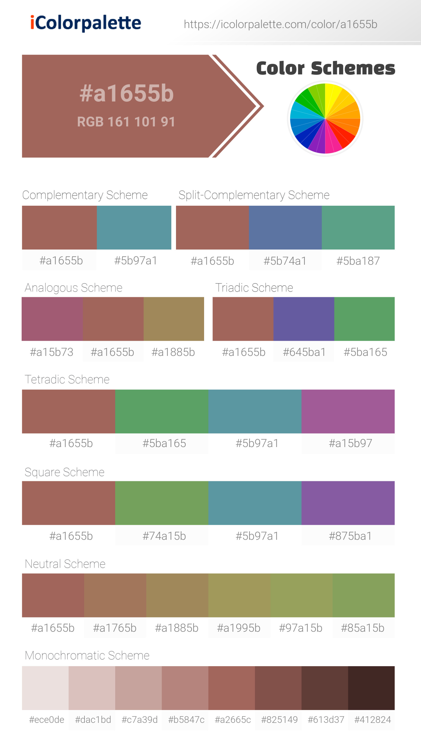 Pantone 171525 Tcx Cedar Wood Color Hex color Code A1655B