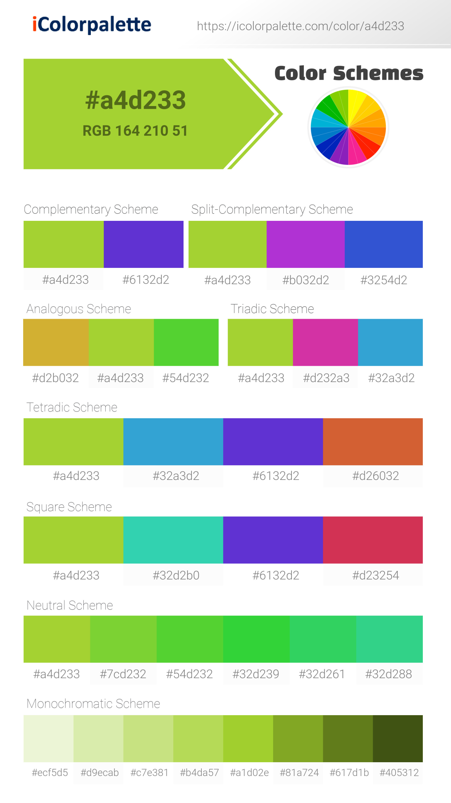 Pantone 2299 C Color | Hex color Code #a4d233 information