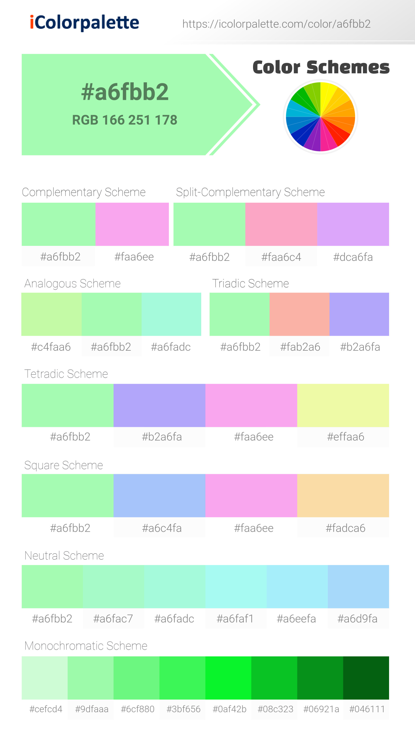 Light Mint Green Information Hsl Rgb Pantone
