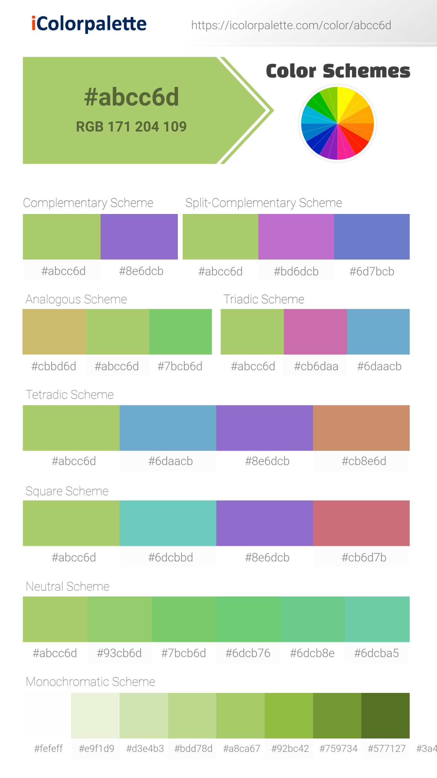 Pantone 367 Cp Color | Hex color Code #ABCC6D information | Hsl | Rgb ...