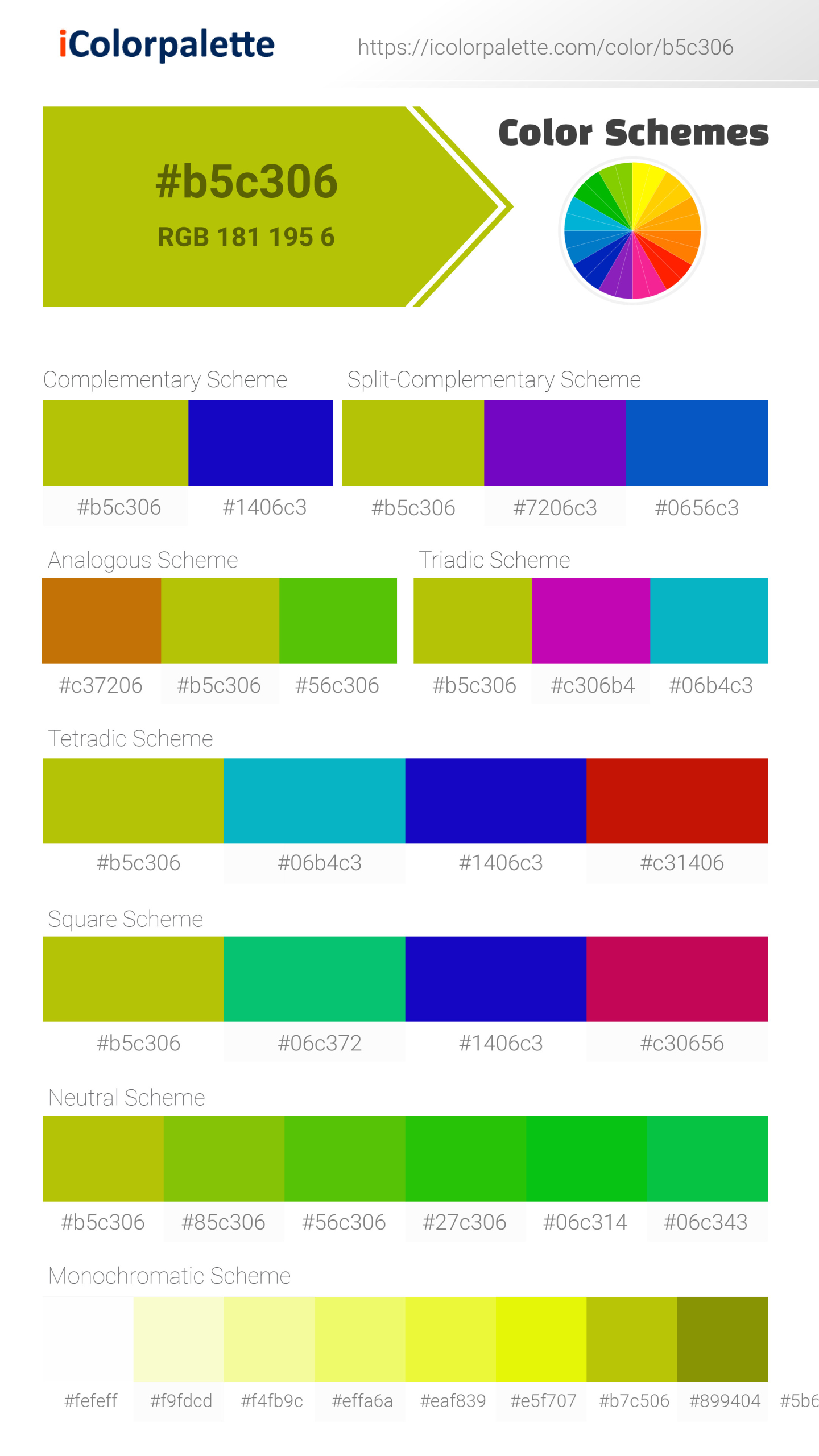 Bile Color b5c306 information Hsl Rgb Pantone