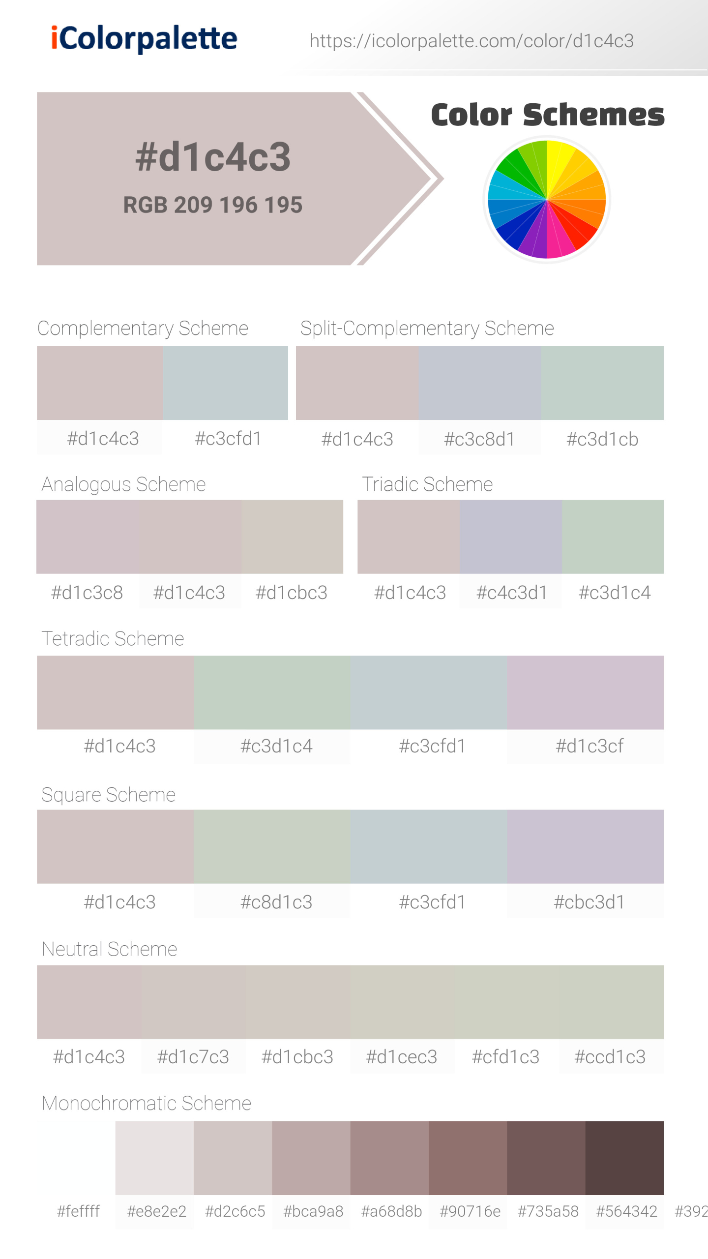 Pantone 143803 Tpx Hushed Violet Color Hex color Code d1c4c3
