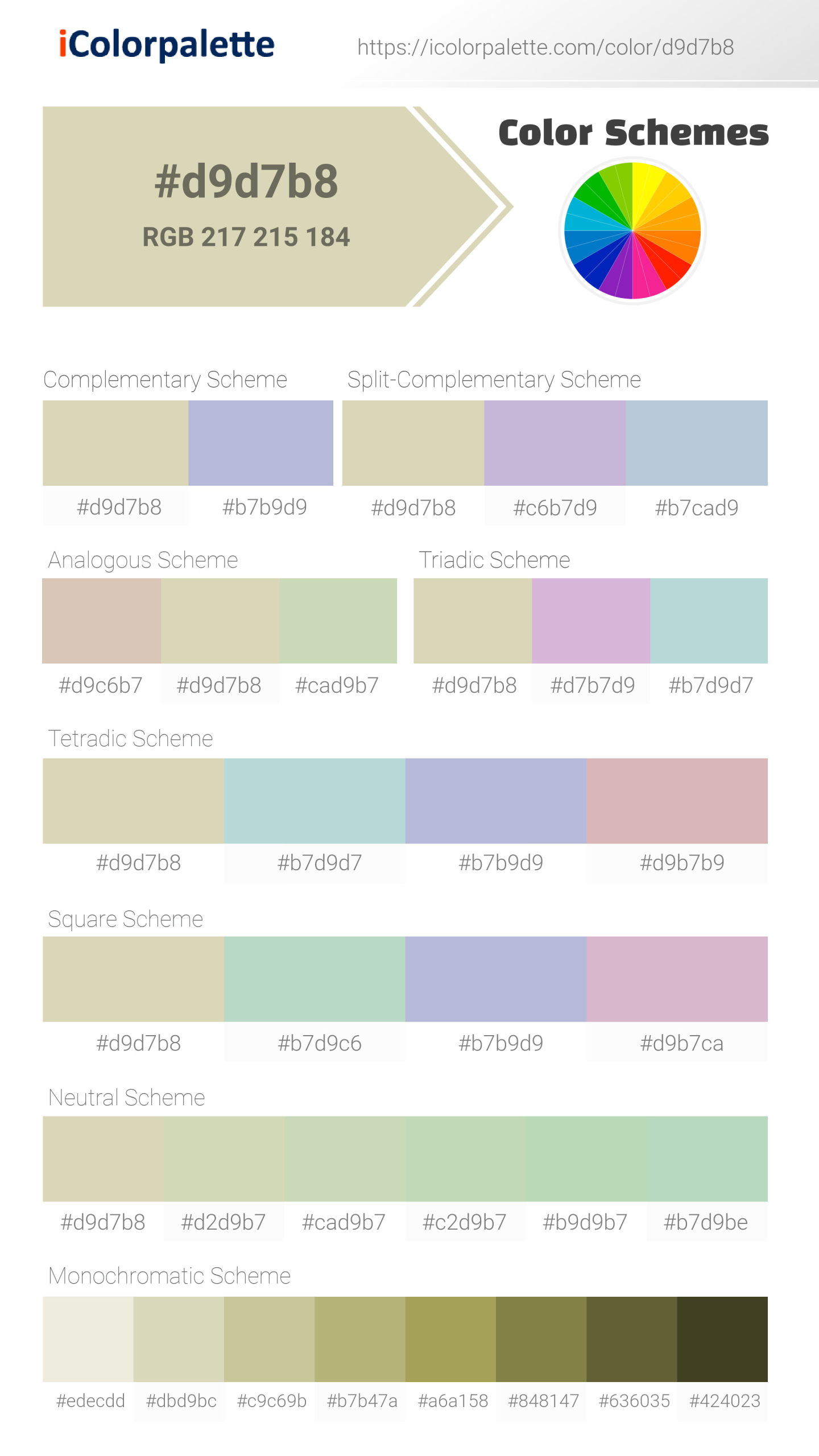 Ghostly Green Color | d9d7b8 information | Hsl | Rgb | Pantone