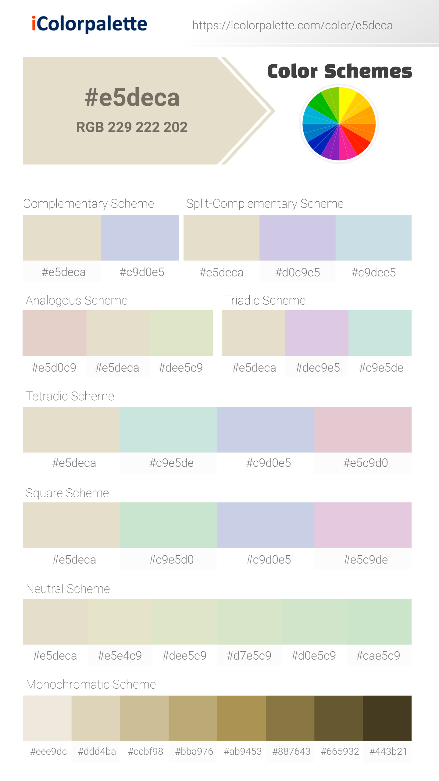 Light Beige Color | e5deca information | Hsl | Rgb | Pantone