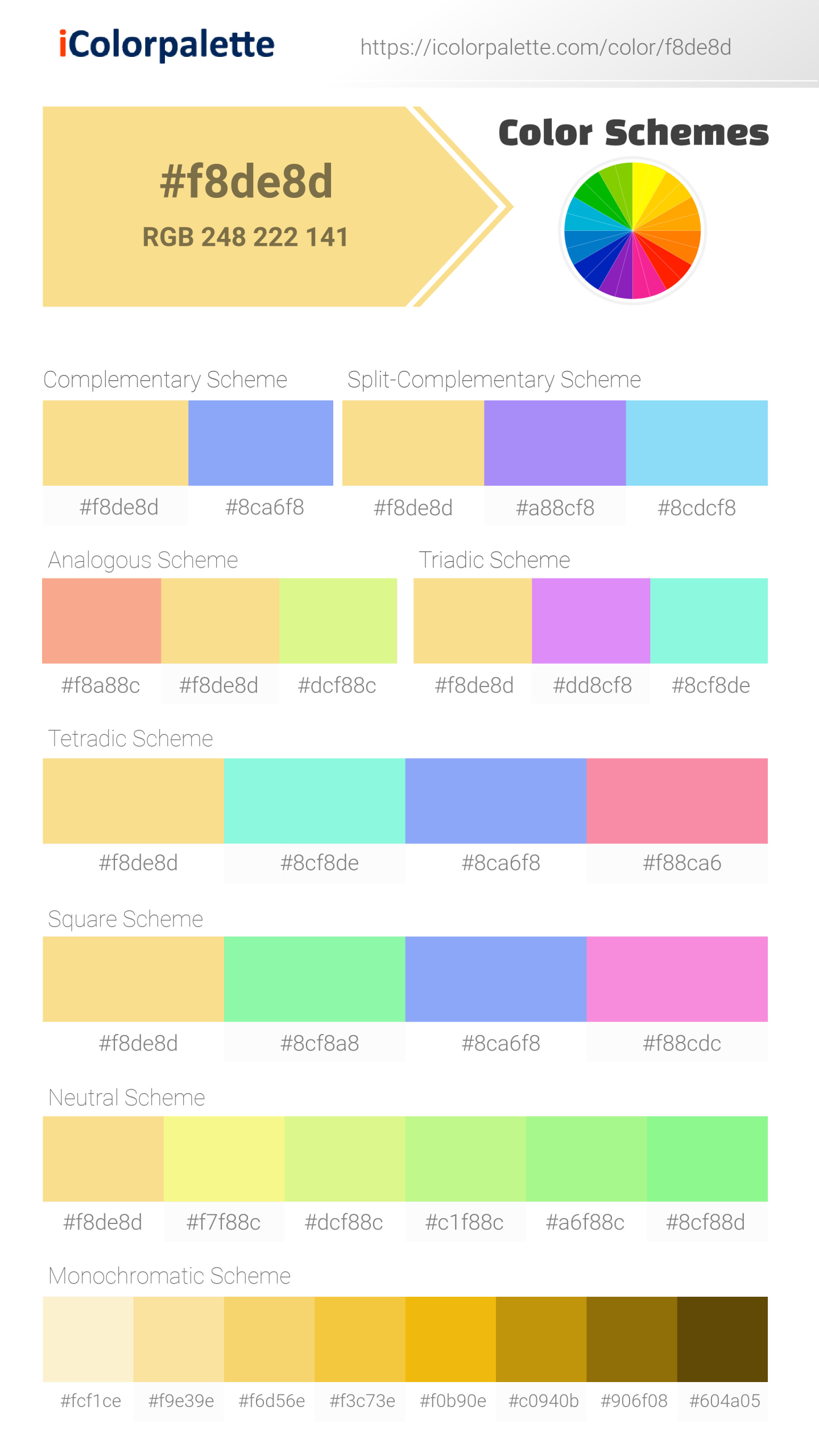 Hex Color #f8de8d | Printing Match PANTONE 12-0825 TCX | Color ...