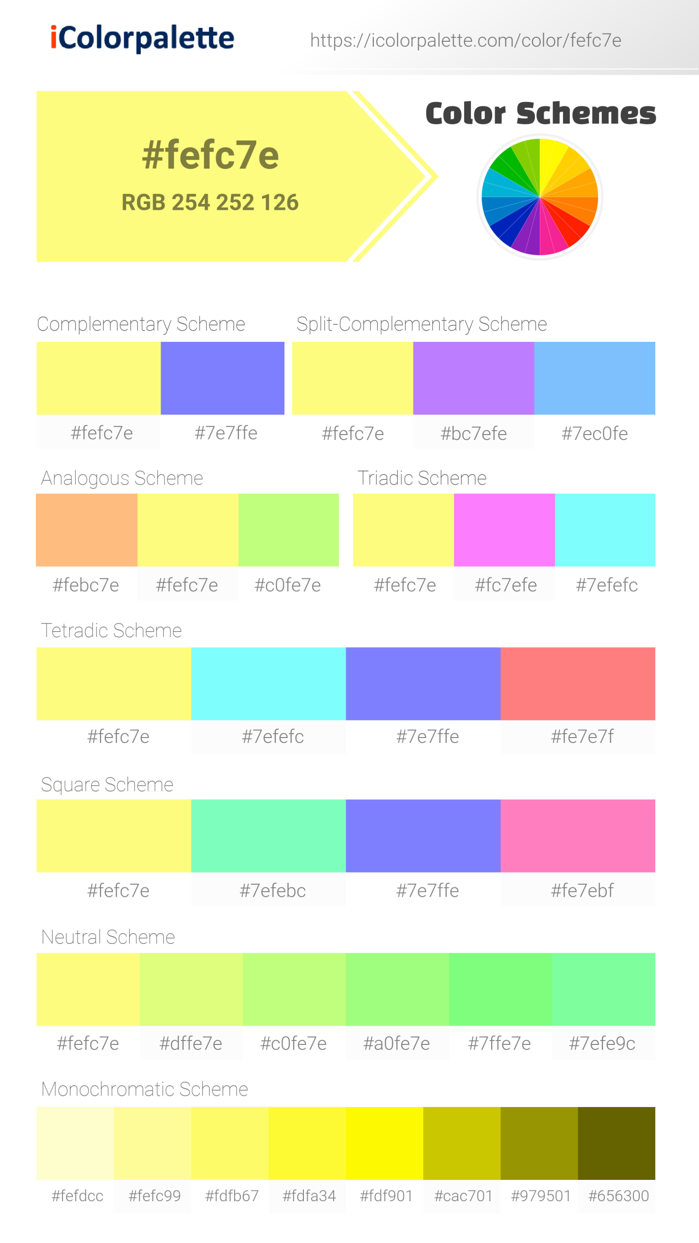 Limuyi Yellow Color | fefc7e information | Hsl | Rgb | Pantone