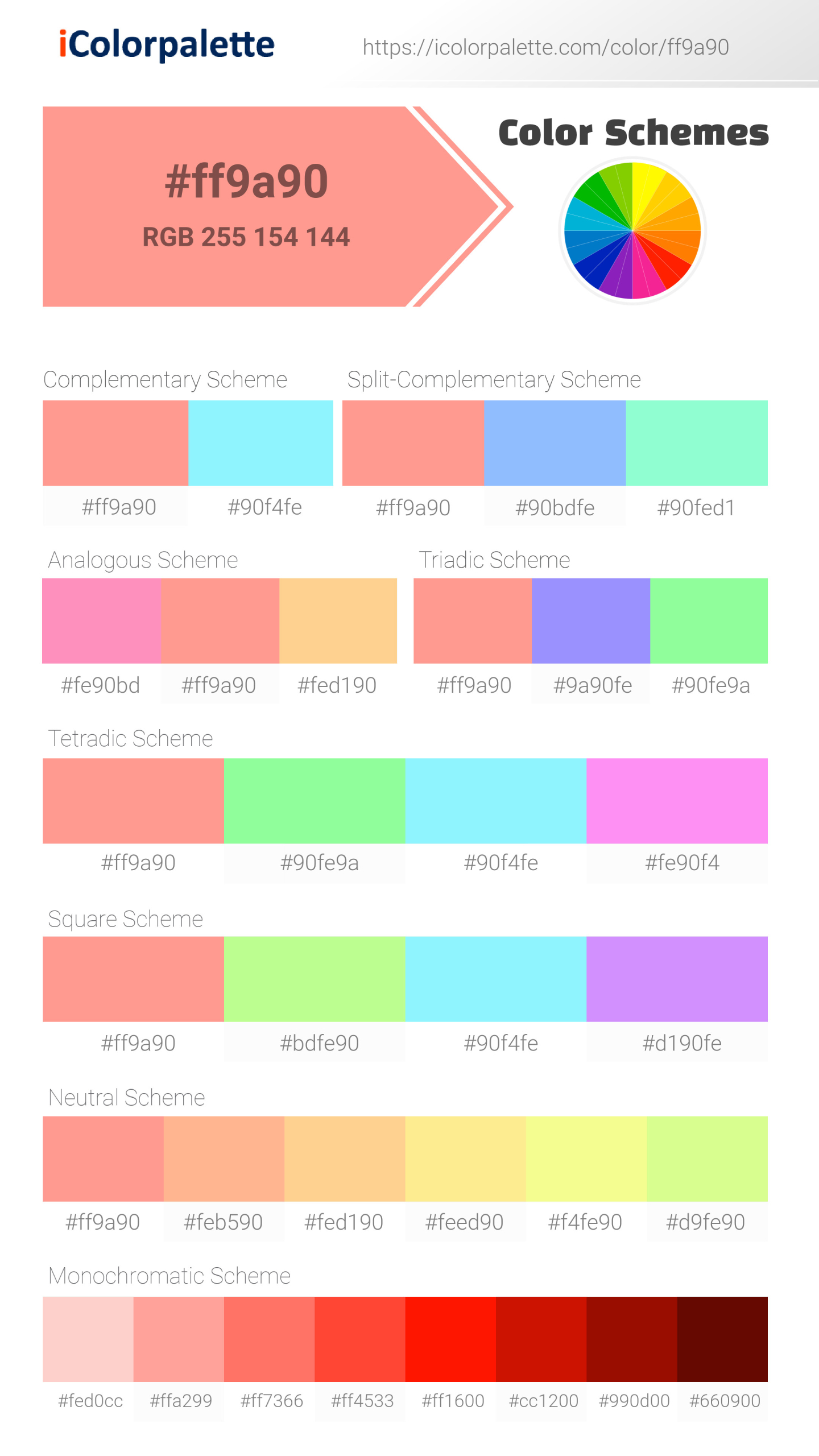 Pantone - Tpx Desert Flower Color  Hex color Code #FFA0