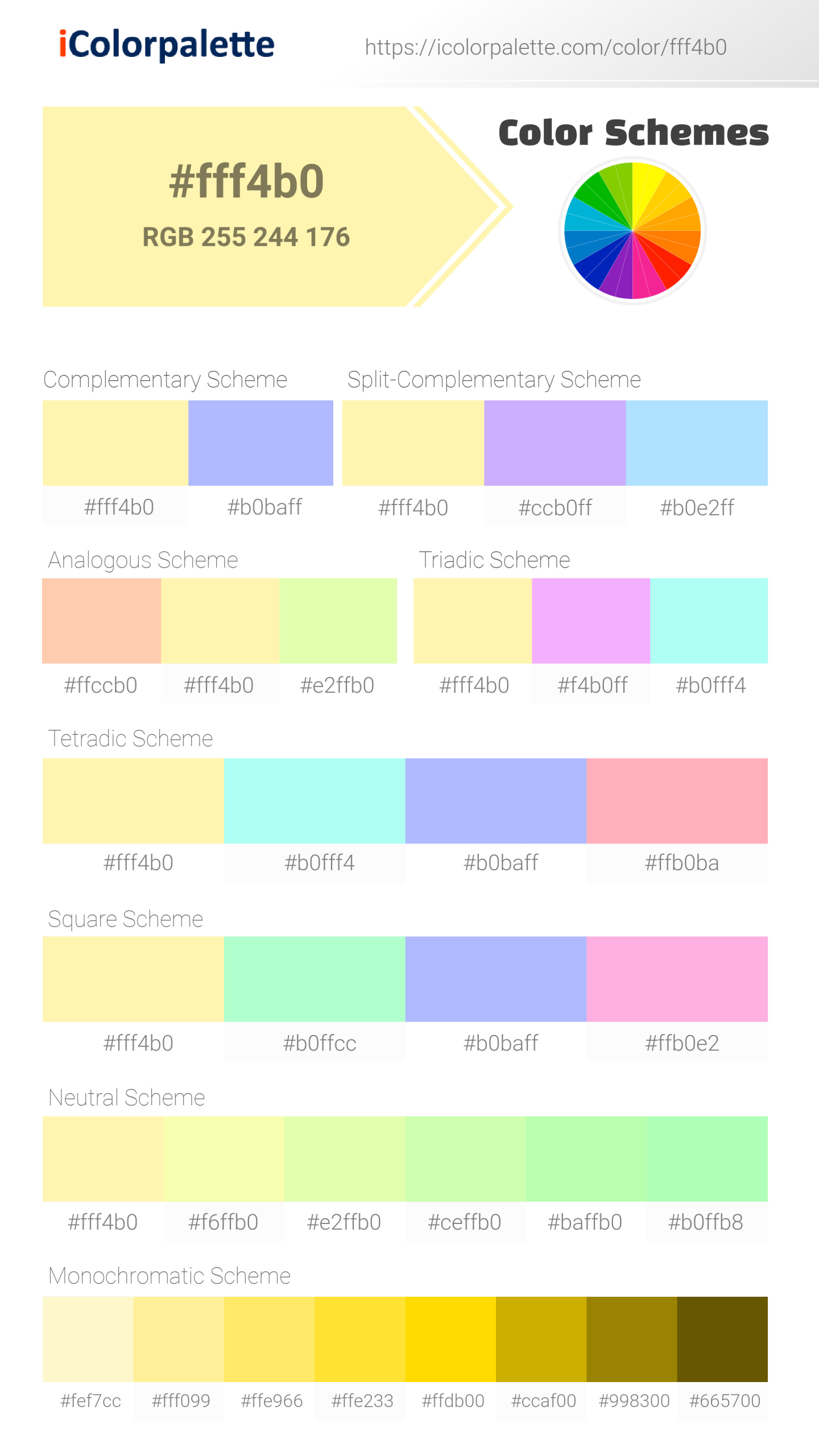 PANTONE 色見本 Solid Uncoated & Coated Pantone 938 U Color | Hex color Code #fff4b0 information