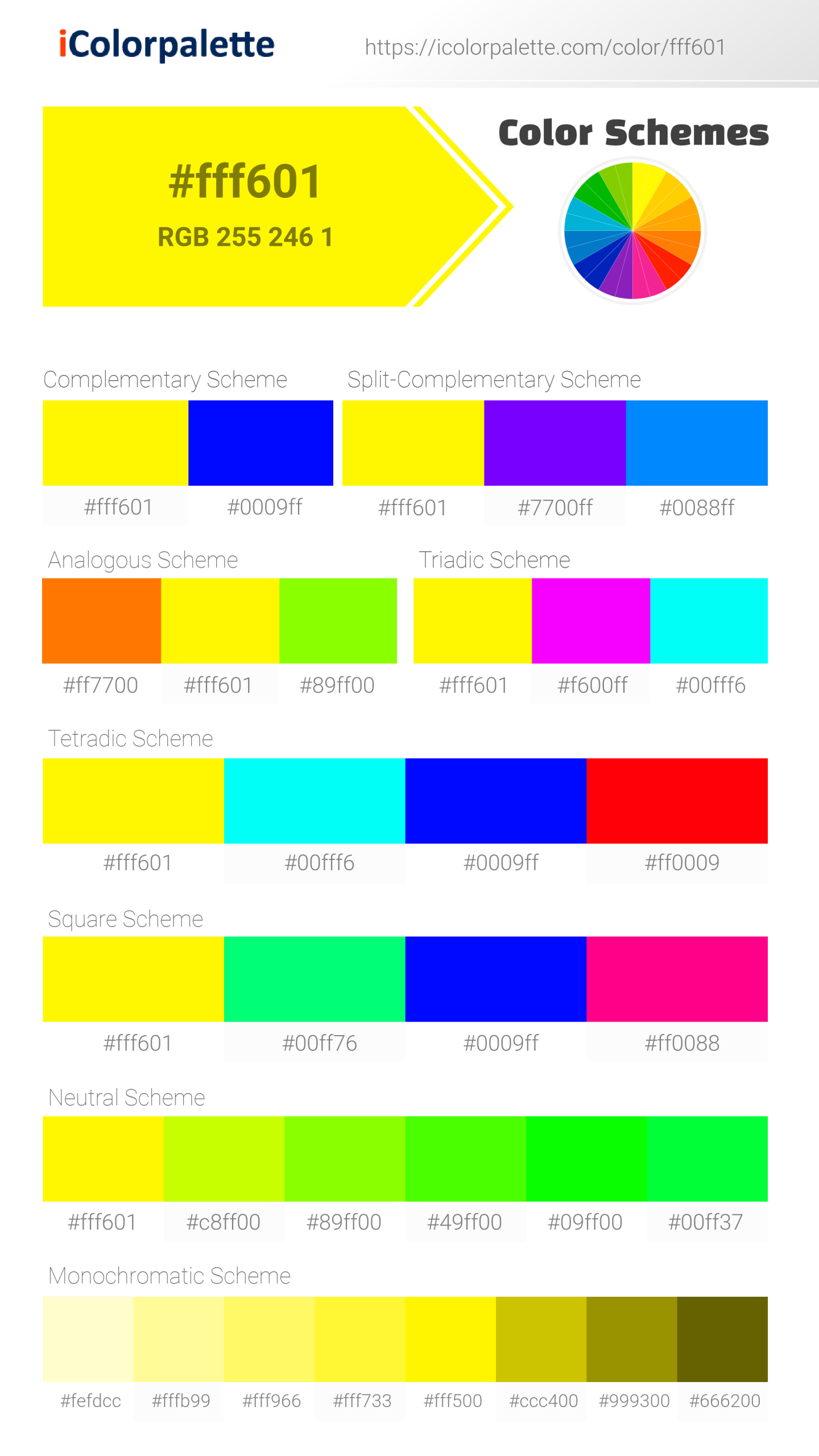 Fff Color Chart