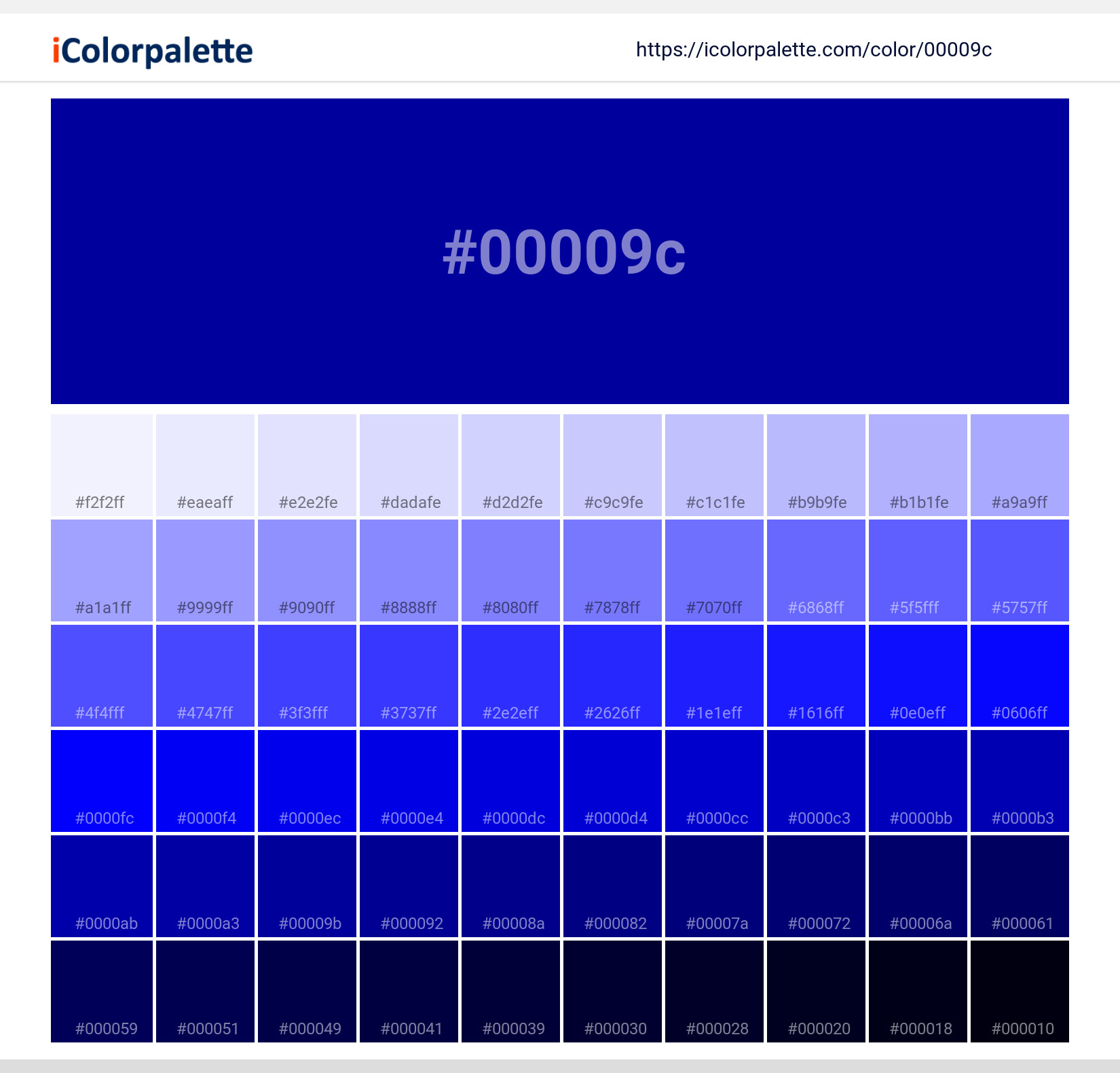 Duke Blue Color 00009c information Hsl Rgb Pantone