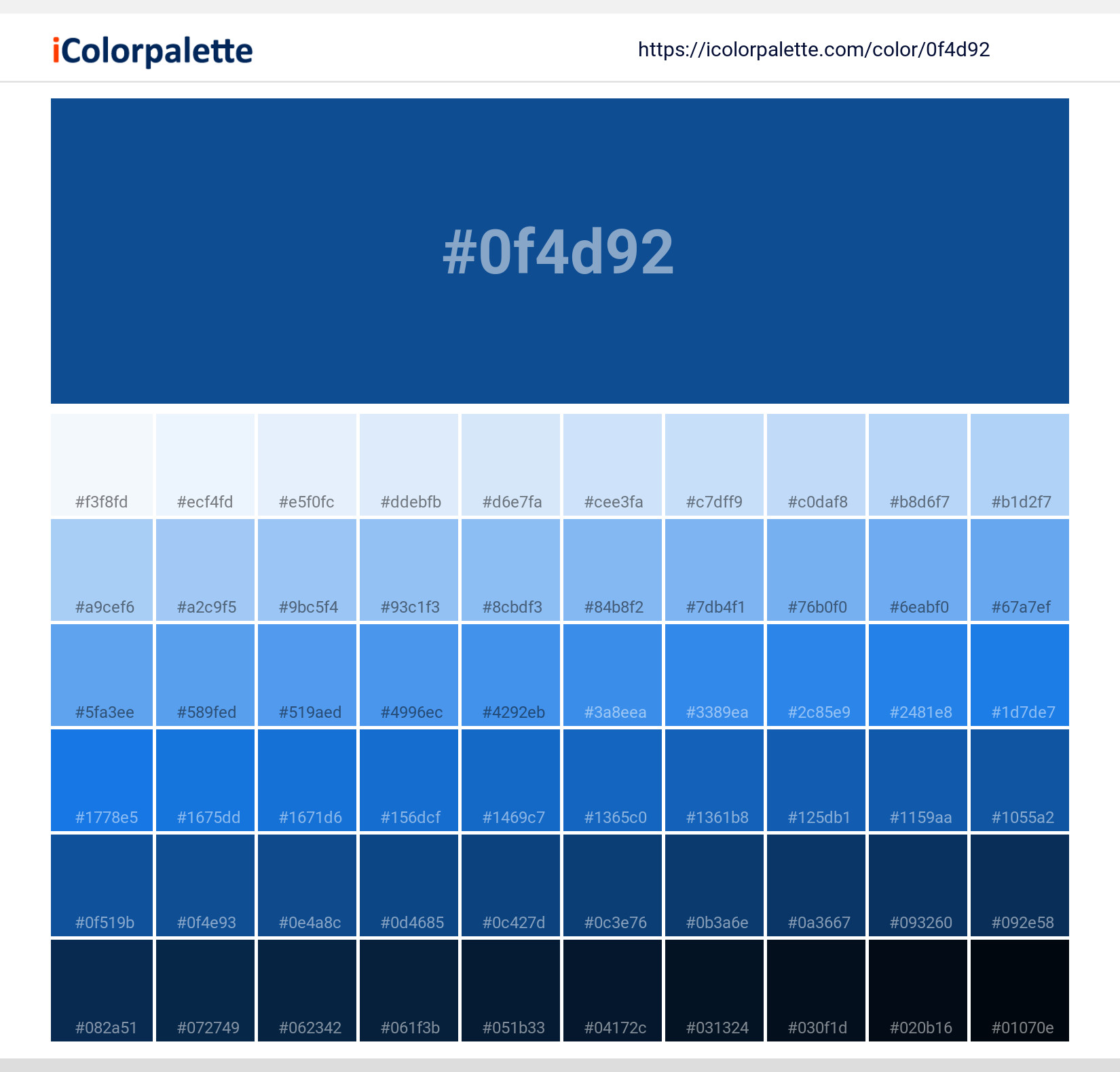 Yale Blue Color 0f4d92 information Hsl Rgb Pantone