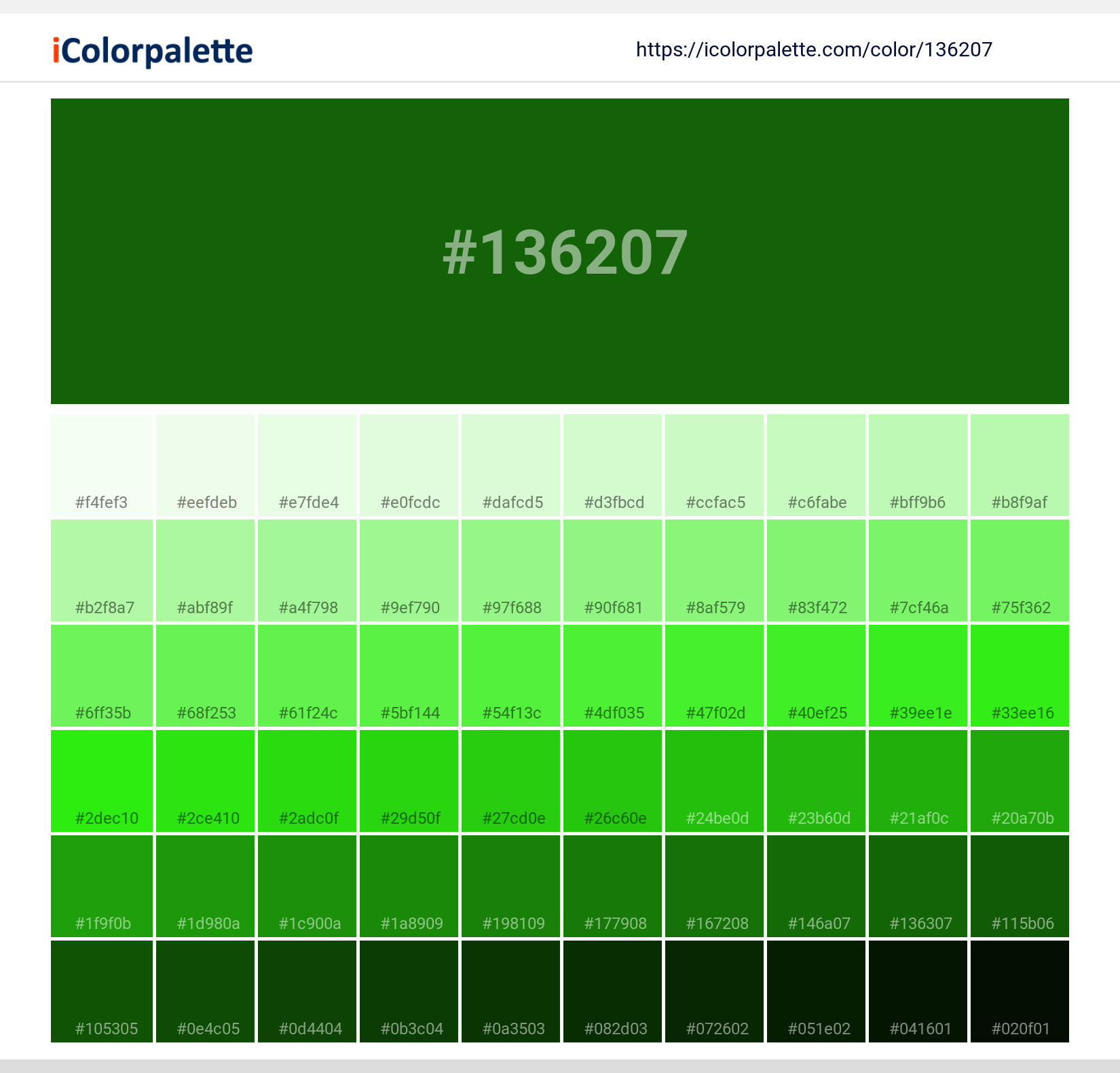 Lincoln Green ( similar ) Color, 136207 information, Hsl, Rgb