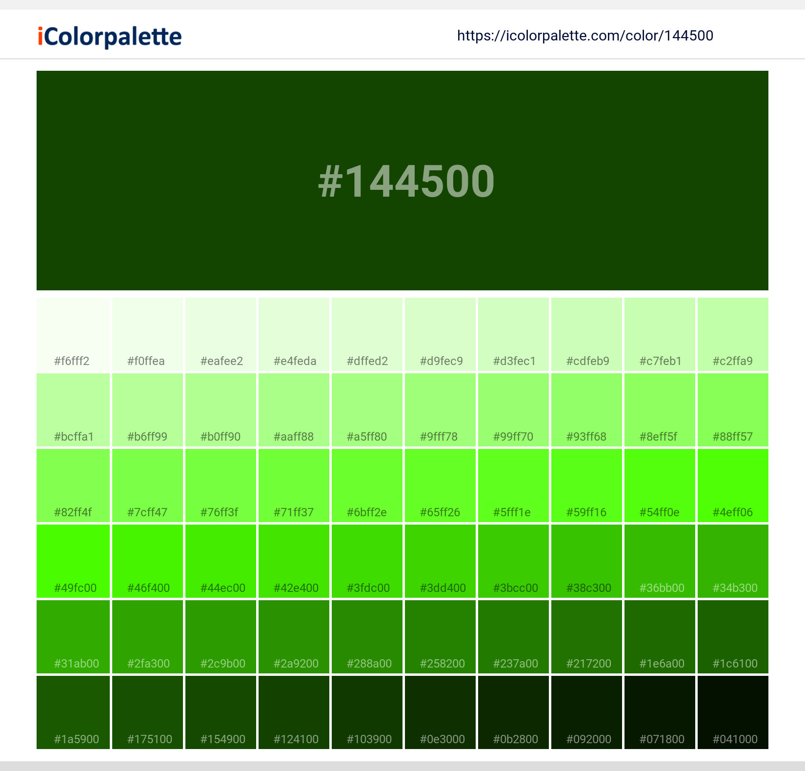 Industrial Green ( similar ) Color | 144500 information | Hsl | Rgb |  Pantone