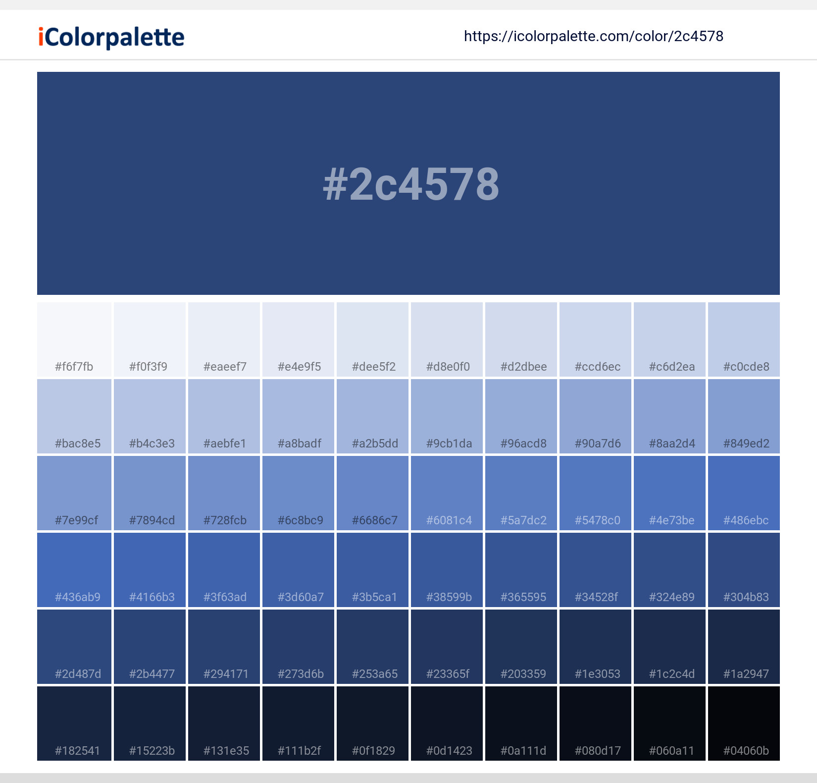 Pantone 19-4044 Tpx Limoges Color | Hex color Code #2C4578 information