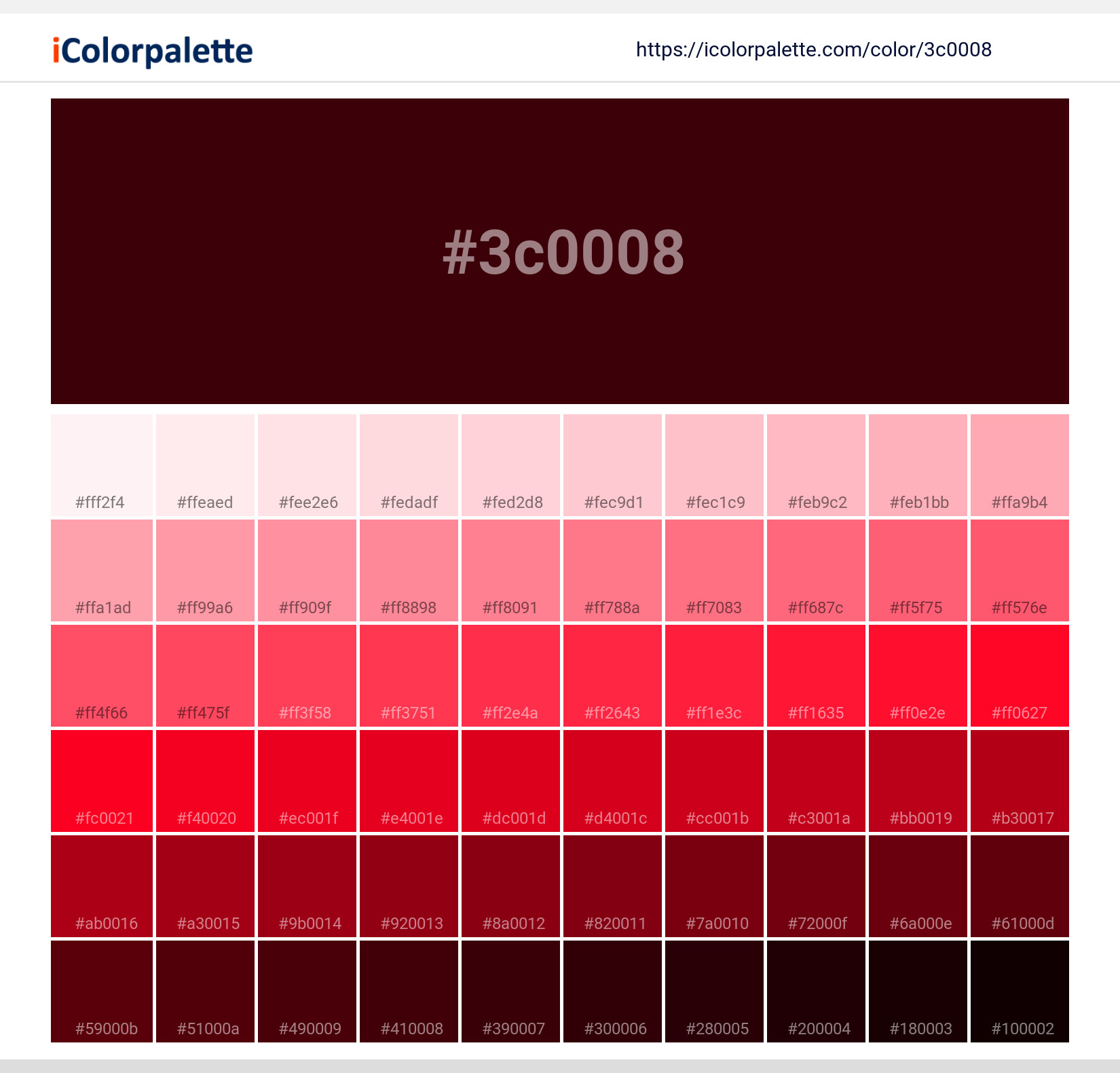 Dark Maroon information, Hsl, Rgb