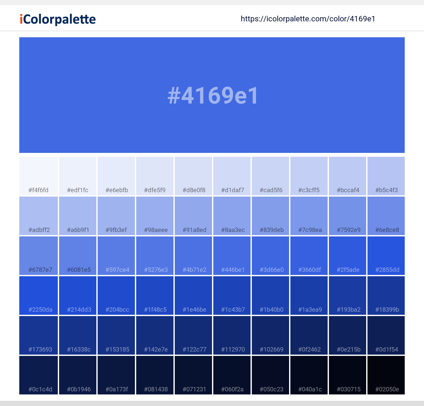 Royal Blue Information Hsl Rgb Pantone
