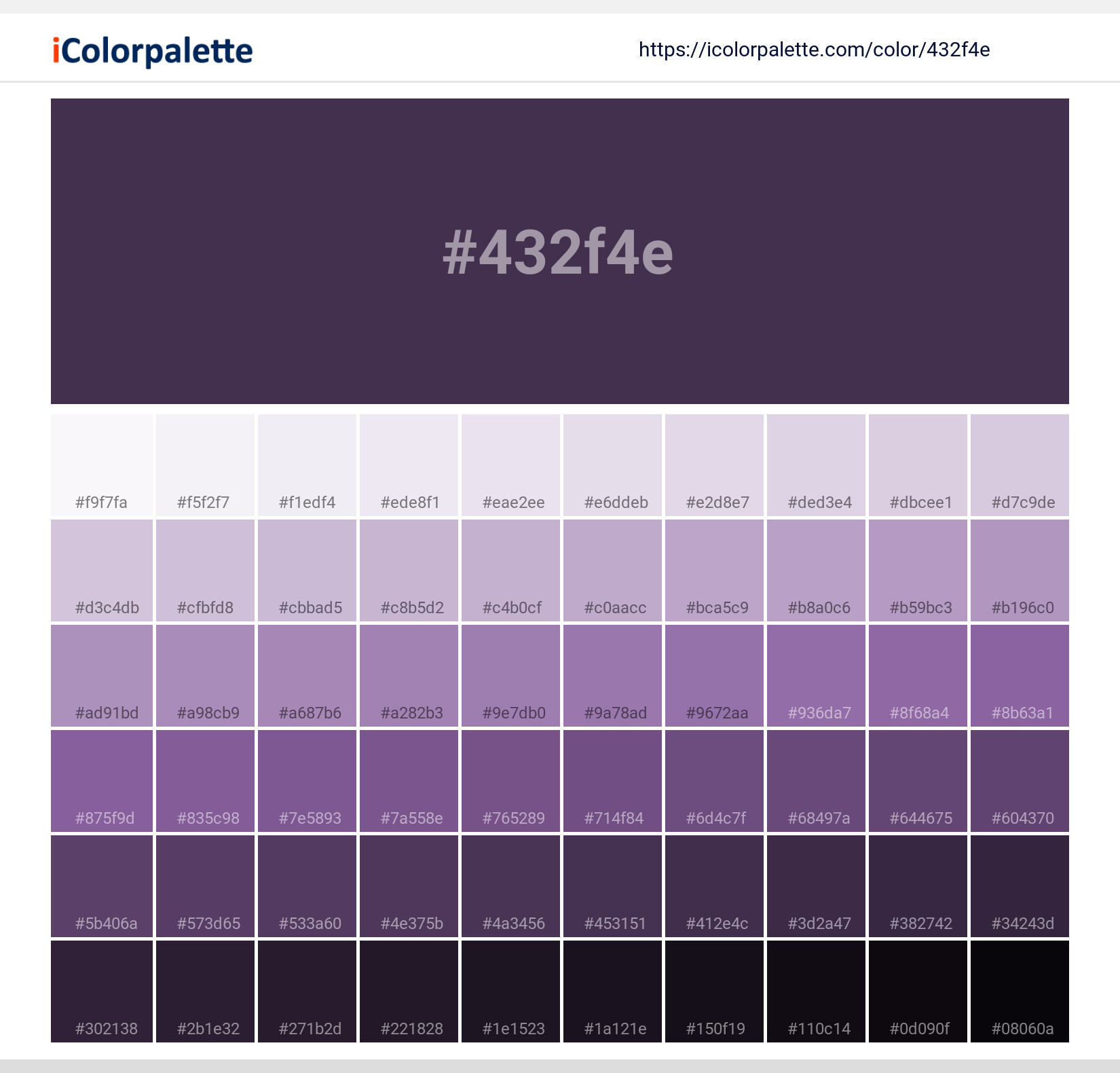 Pantone 193520 Tpx Blackberry Cordial Color Hex color Code 432F4E