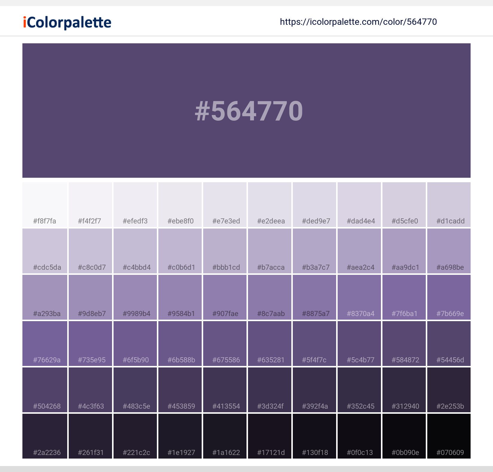 Pantone 2112 U Color | Hex color Code #564770 information | Hsl | Rgb ...