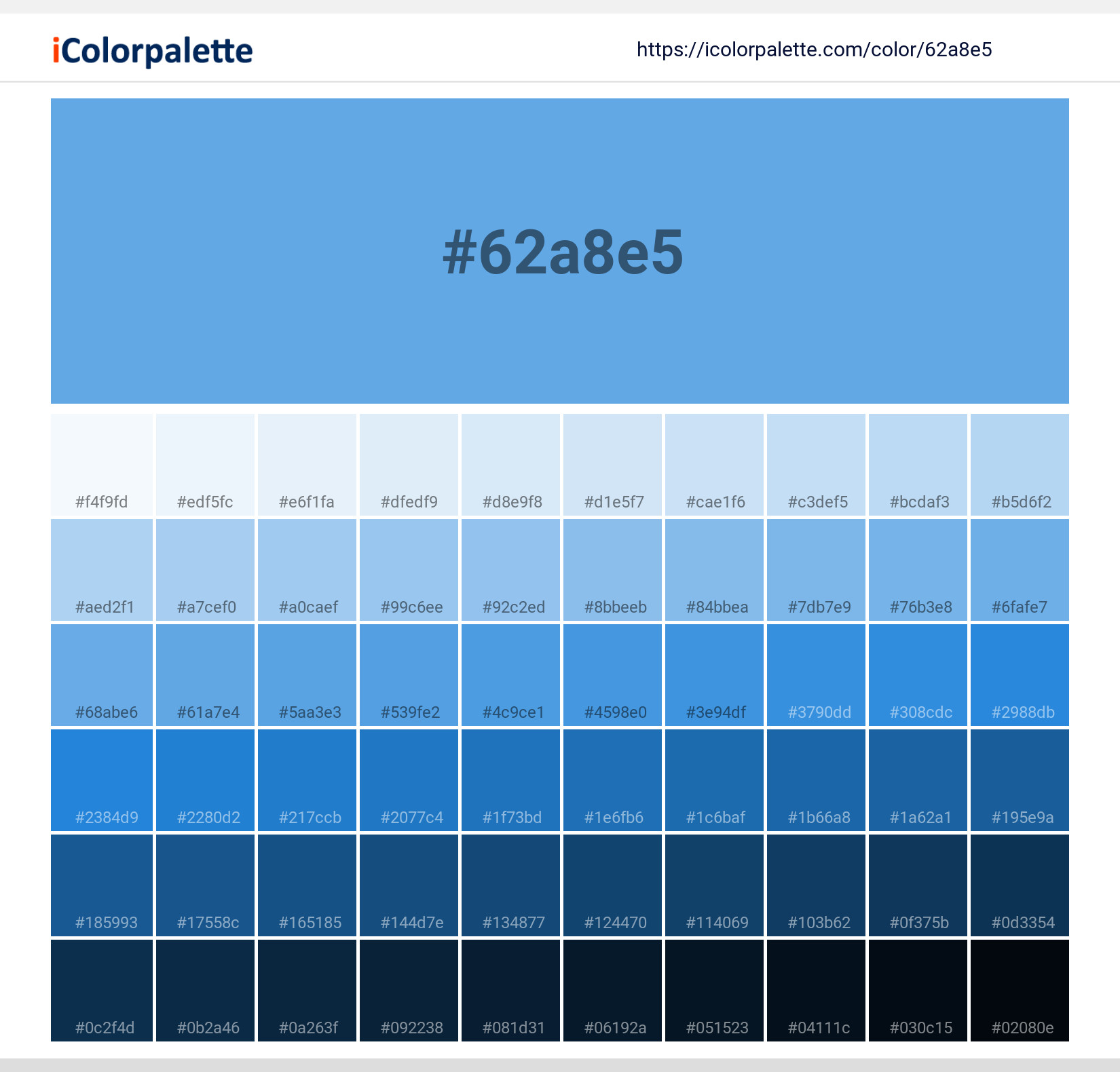 Pantone 292 U Color | Hex color Code #62a8e5 information