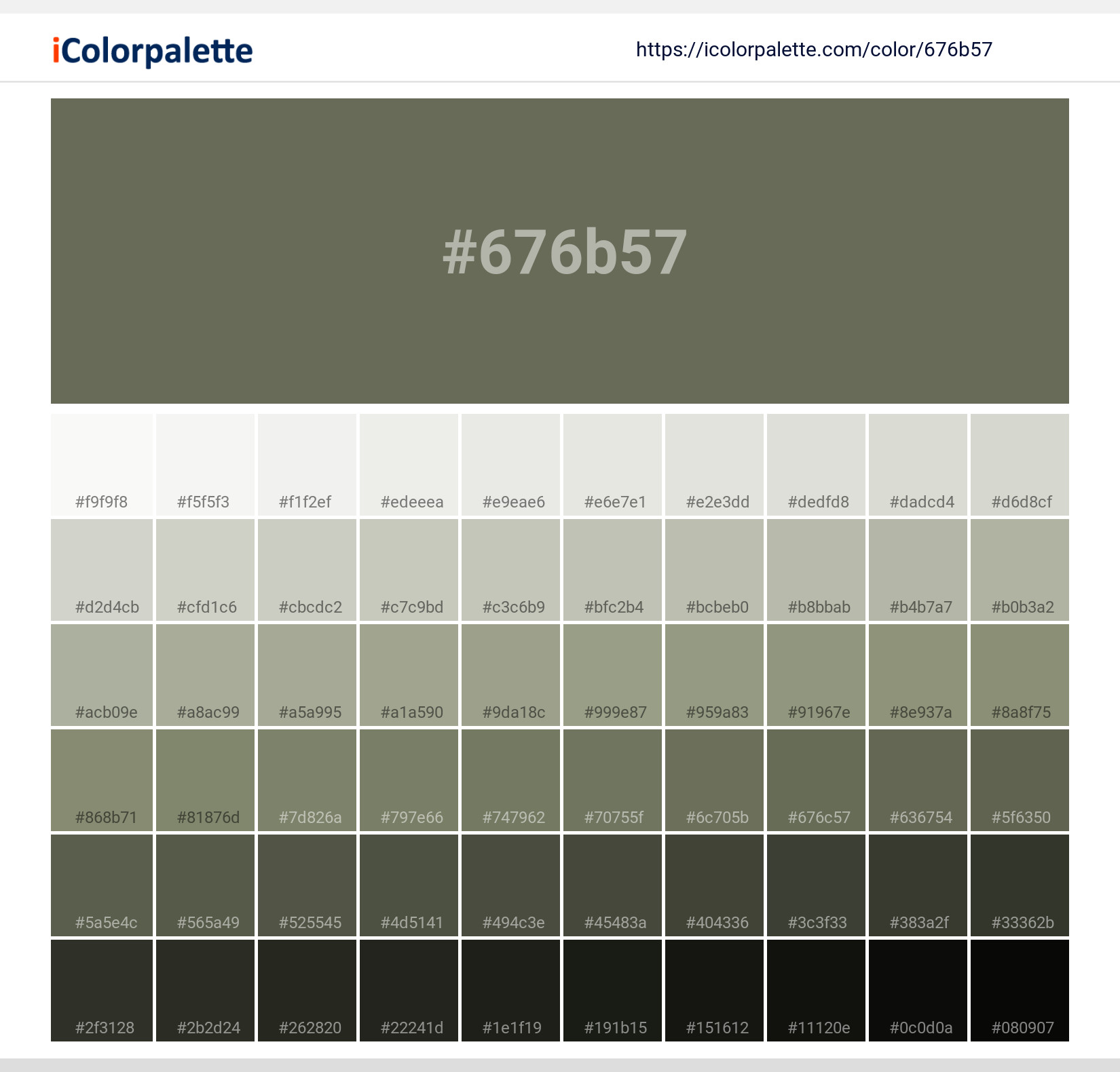 Pantone 18-0312 Tpx Deep Lichen Green Color, Hex color Code #676B57  information, Hsl, Rgb