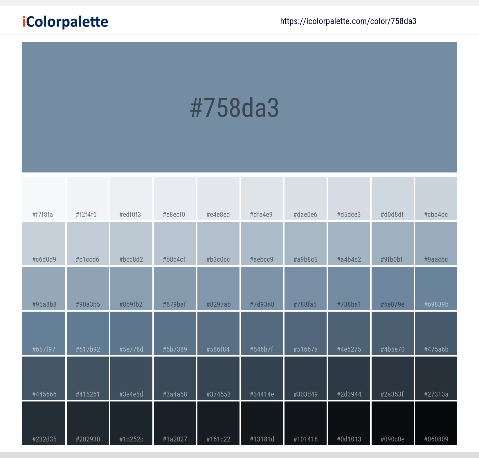 Blue Grey Information Hsl Rgb Pantone