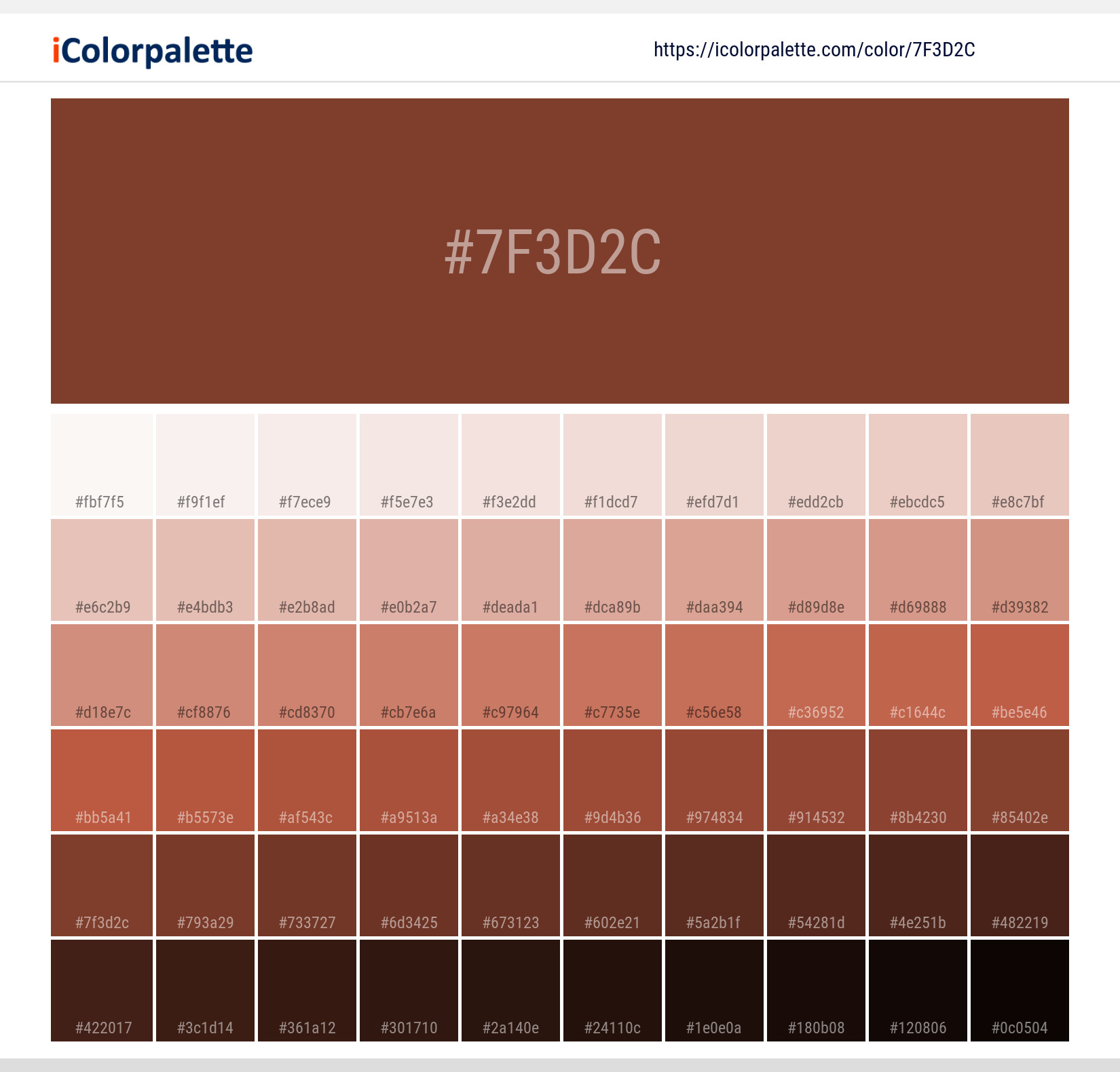 Pantone P 47-15 C Color | Hex color Code #7f3d2c information