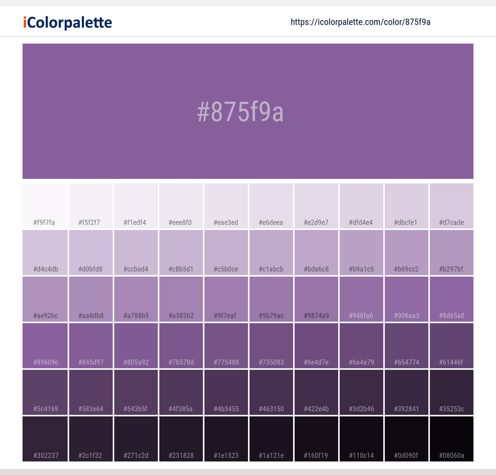 Wisteria Purple information, Hsl, Rgb