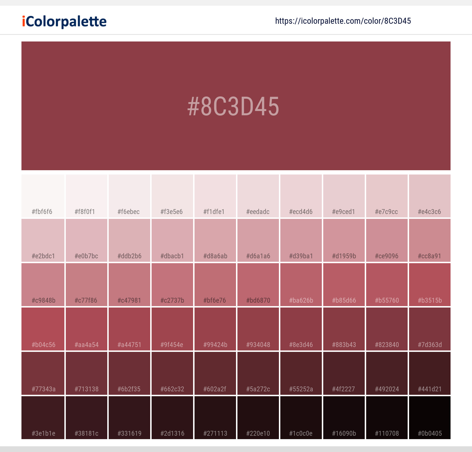 skak Anvendelse Afstem Pantone 19-1543 Tpx Brick Red Color | Hex color Code #8C3D45 information |  Hsl | Rgb | Pantone