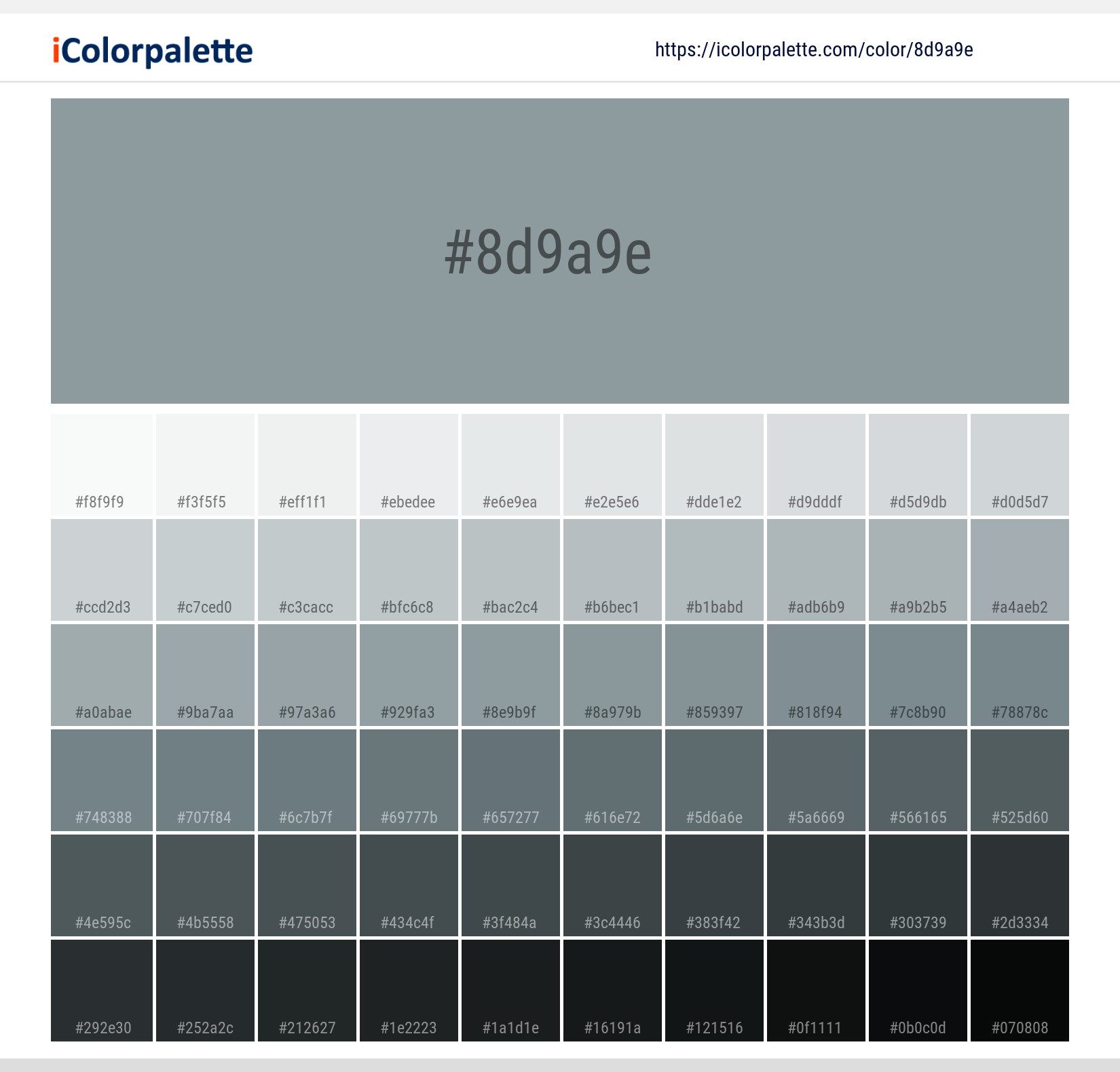 Grey Flannel information Hsl Rgb Pantone