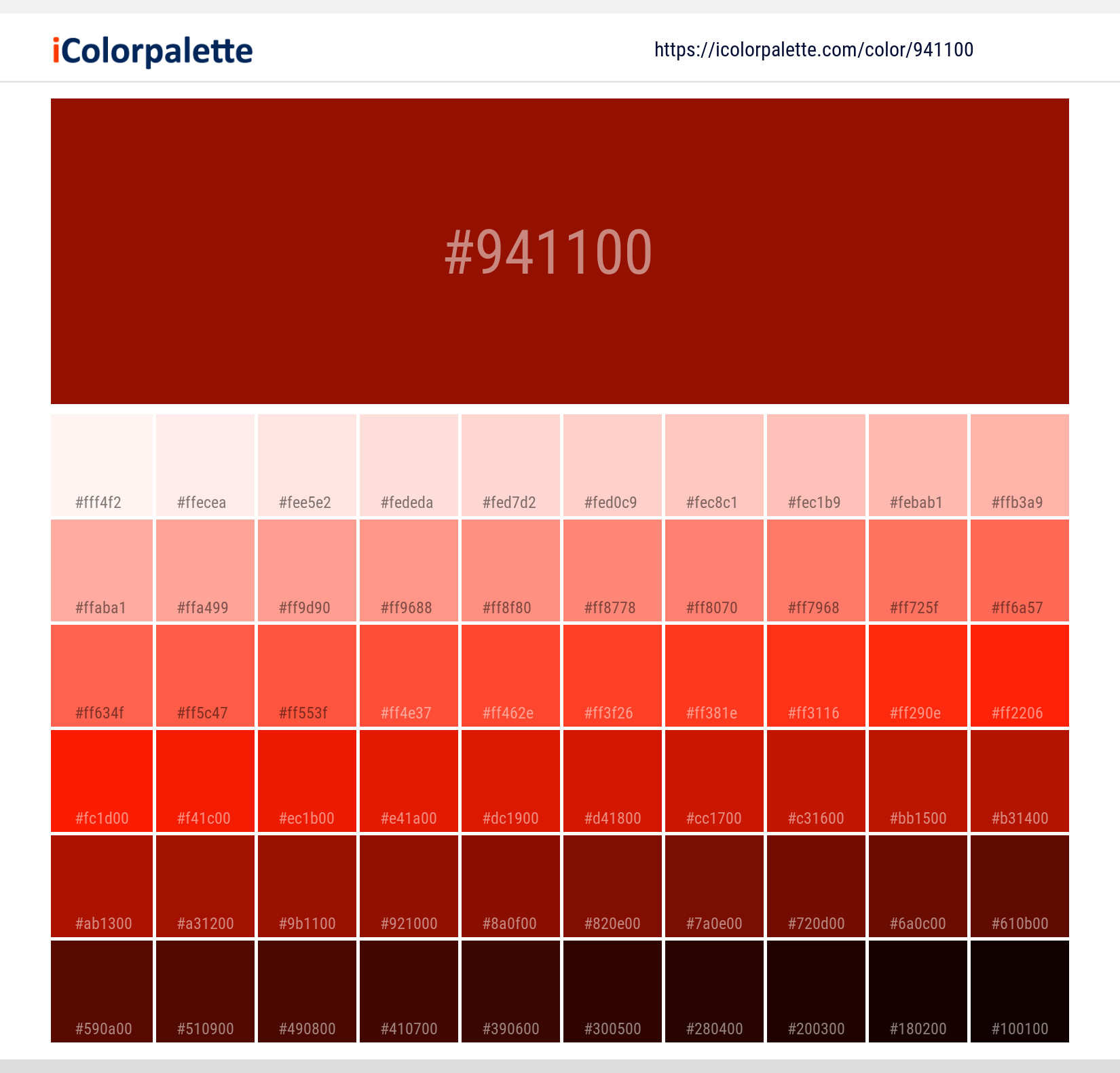 Cayenne Color 941100 information Hsl Rgb Pantone