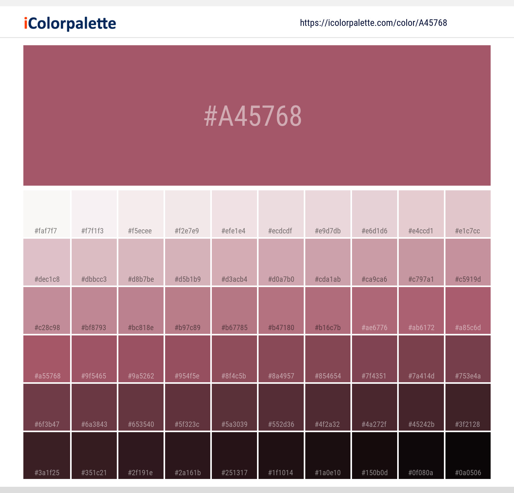 Pantone 7420 U Color | Hex color Code #A45768 information