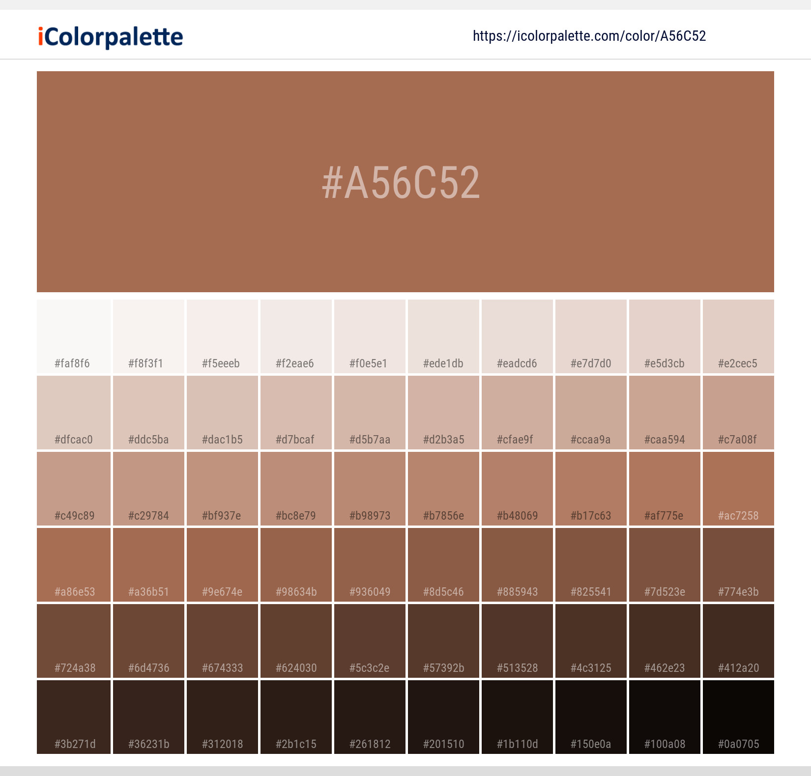 Hex Color Code A56c52 Pantone P 50 13 C Color Information Hsl Rgb Pantone Hex Color Code A56c52 Pantone P 50 13 C Color Information Hsl Rgb Pantone