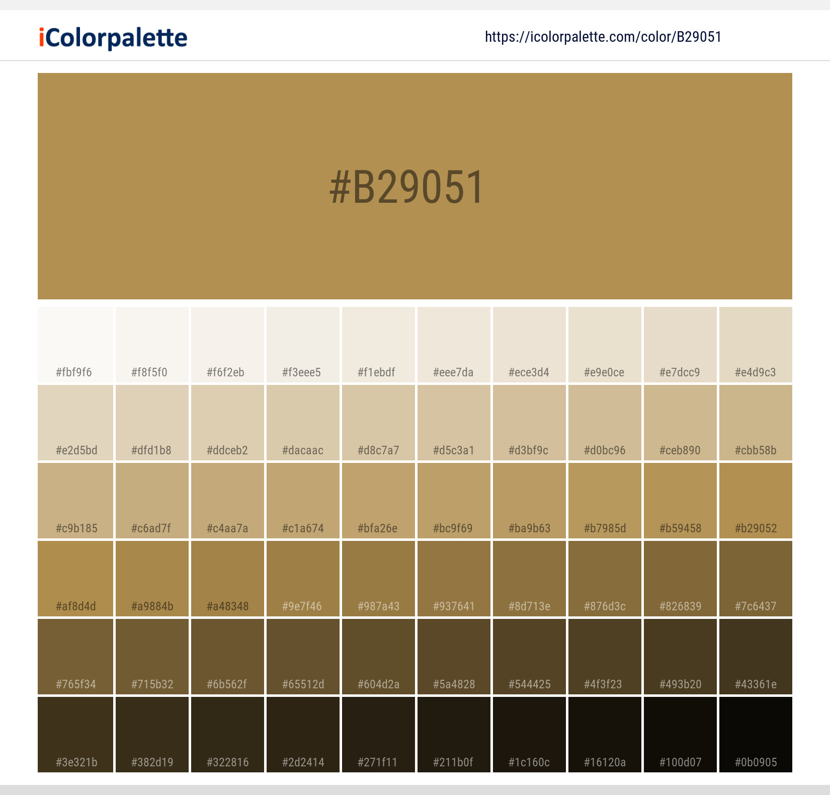 Pantone 161133 Tpx Mustard Gold Color Hex color Code B29051