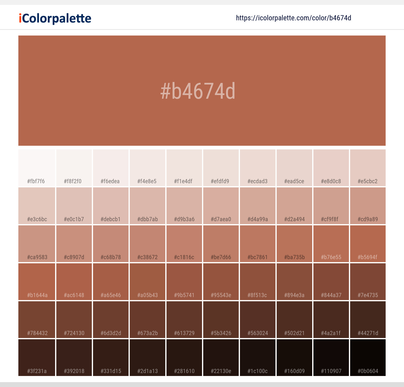 Brown Wood Color B4674d Information Hsl Rgb Pantone