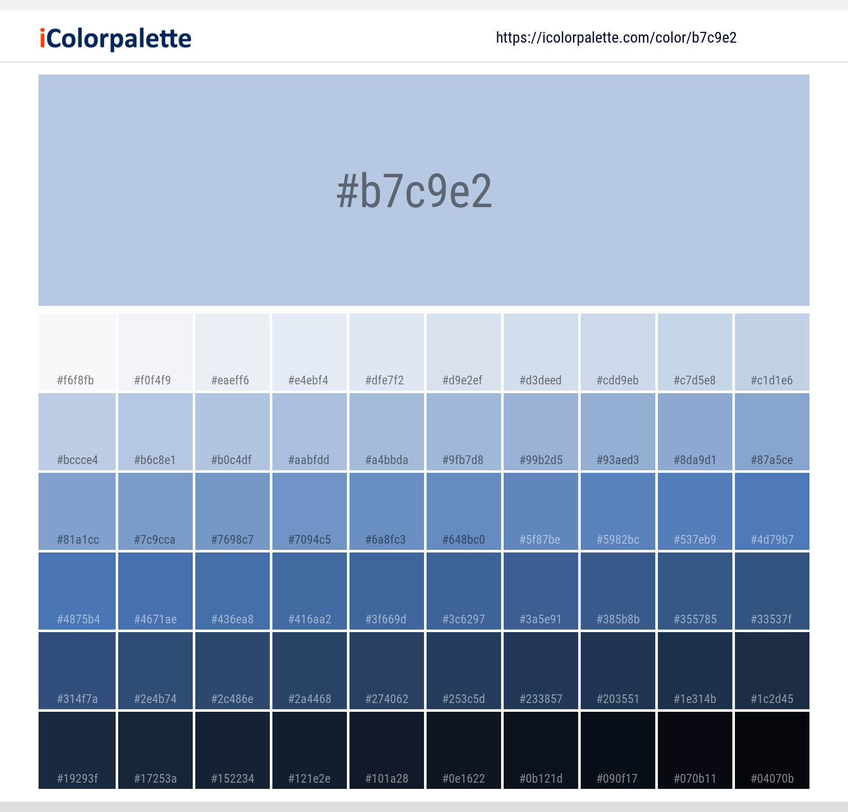 Pastel Blue & Grey Color Scheme » Blue »