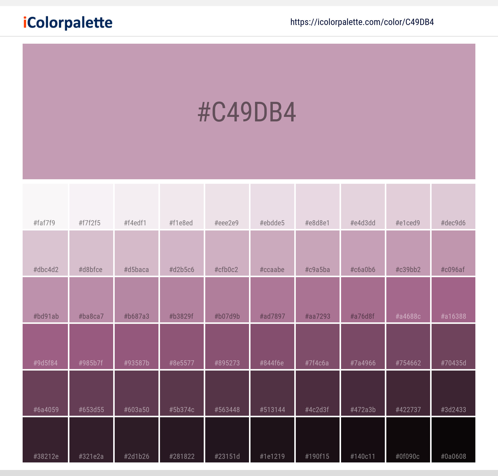 ぞうきち ③⑨⑩⑪⑰ Pantone 15-3207 Tcx Mauve Mist Color | Hex color Code