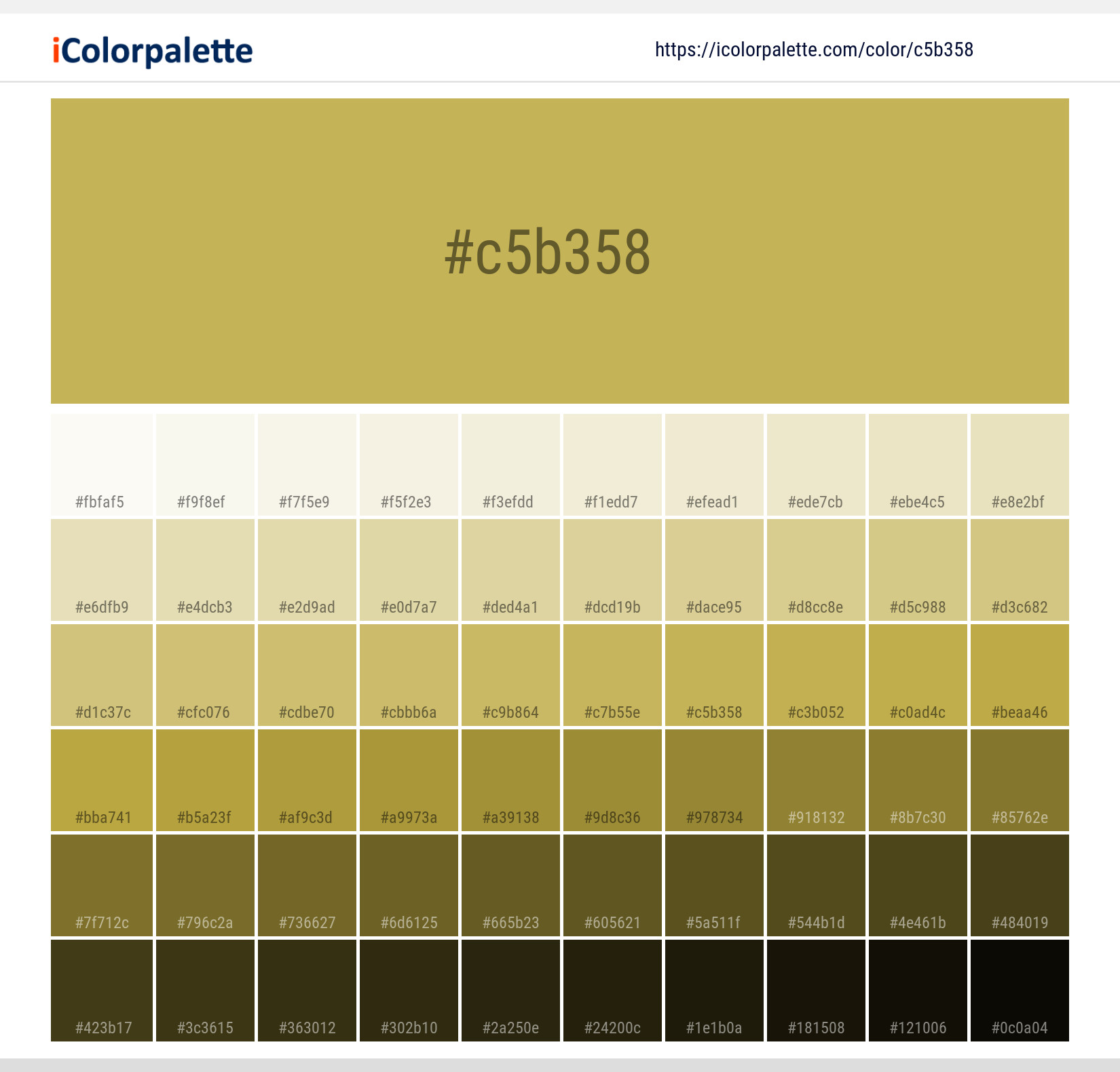 Gold Pms Color Chart