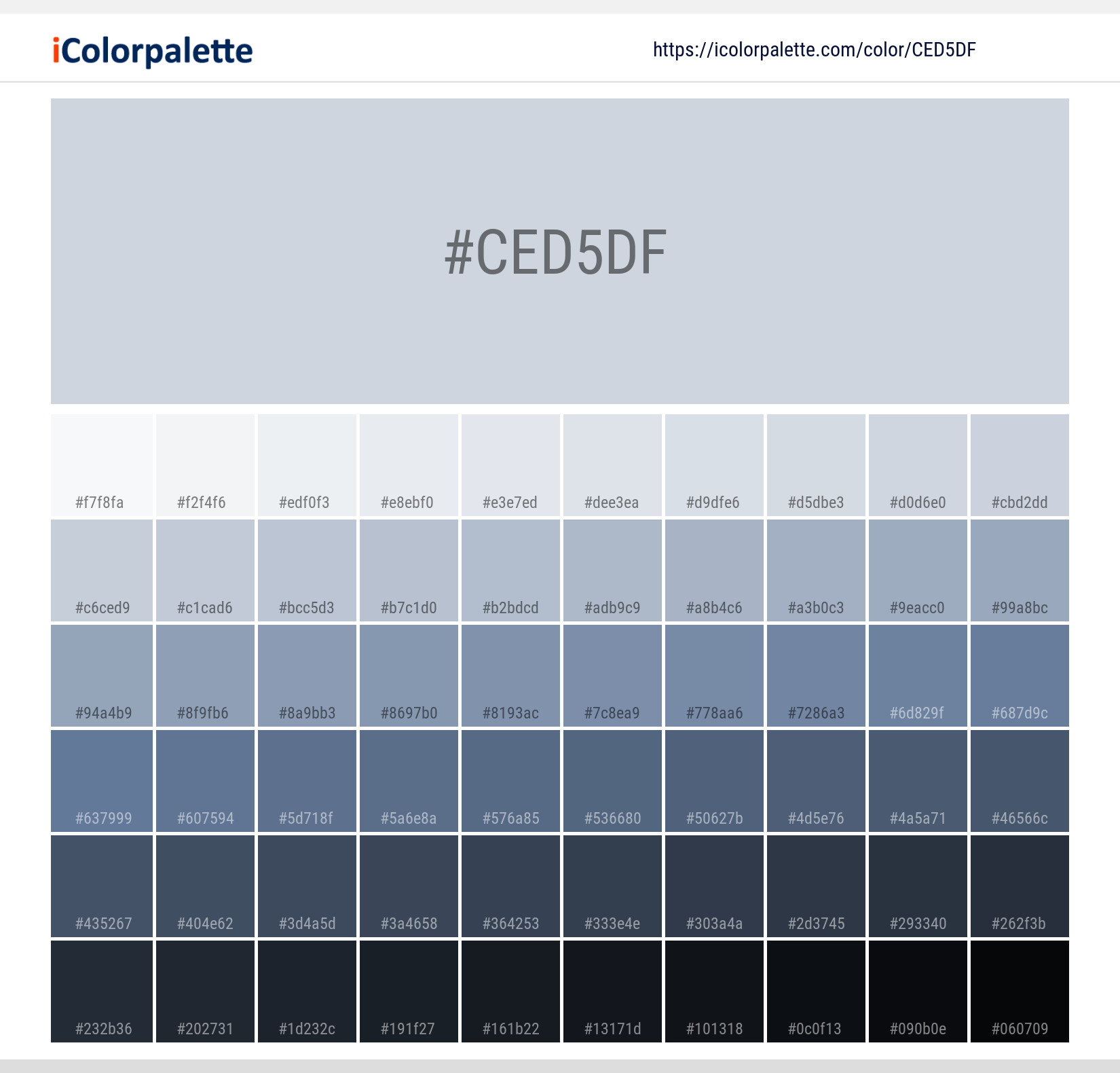Pantone 9385 C Color | Hex color Code #ced5df information